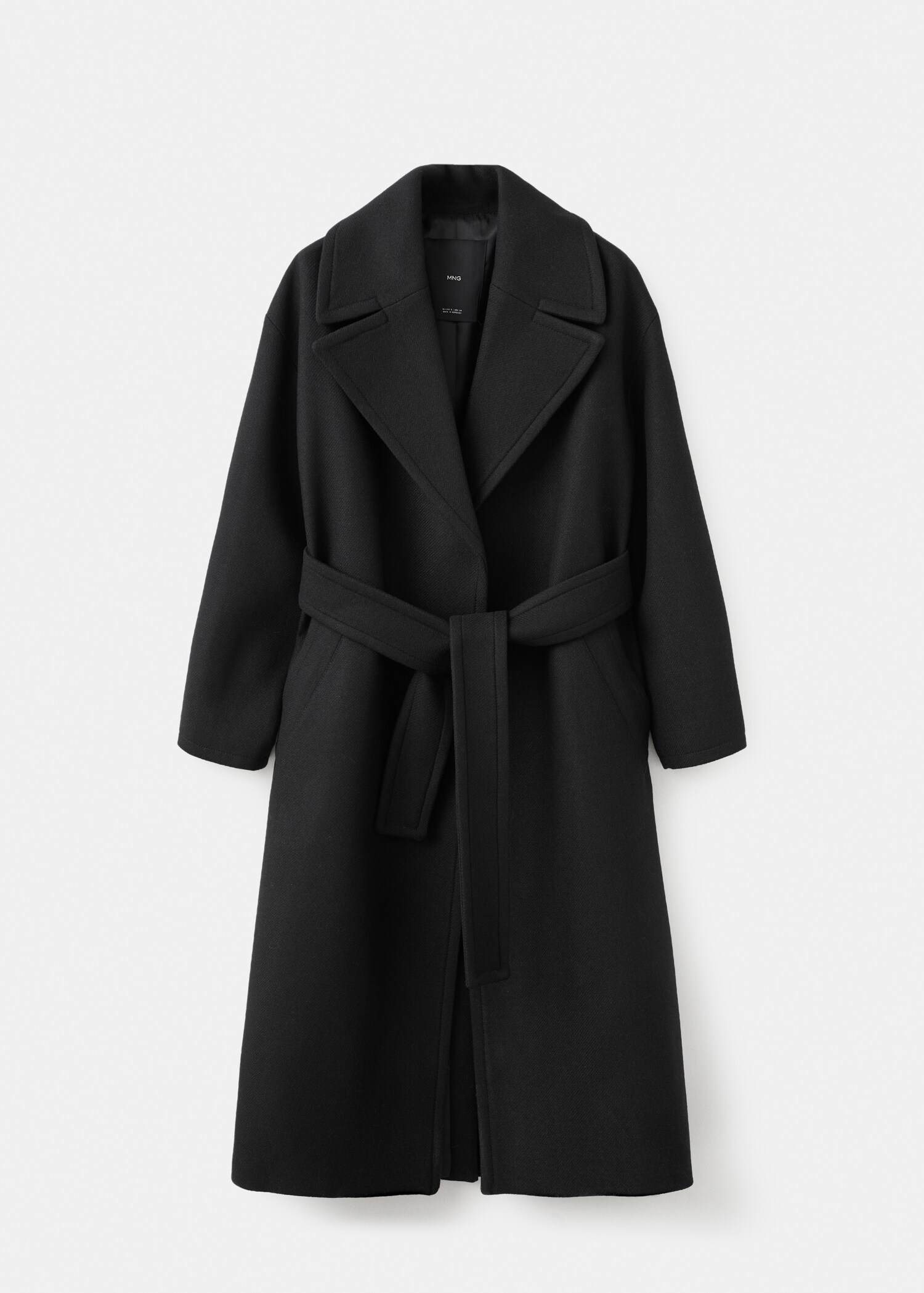 Παλτό μάλλινο handmade με ζώνη - Προϊόν χωρίς μοντέλο