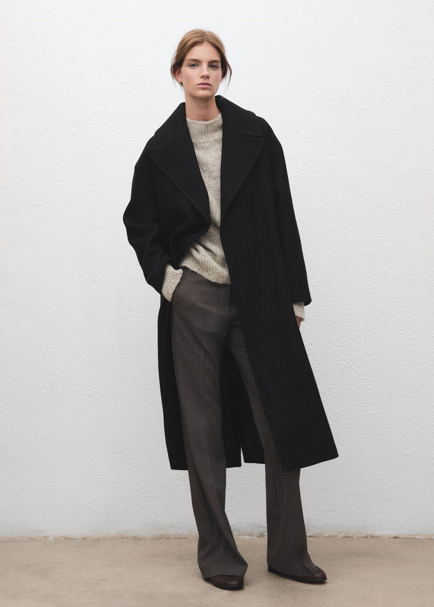 Παλτό μάλλινο handmade με ζώνη - Γενικό πλάνο