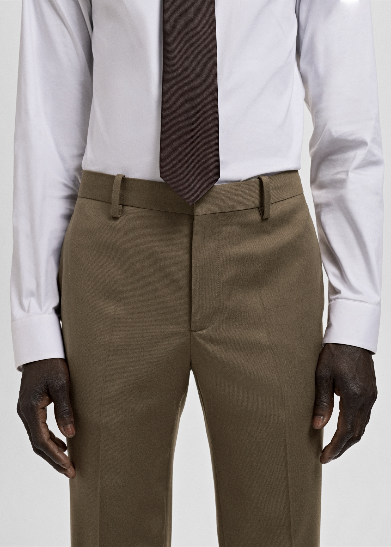Stretch fabric super slim-fit suit trousers - Details of the article 1