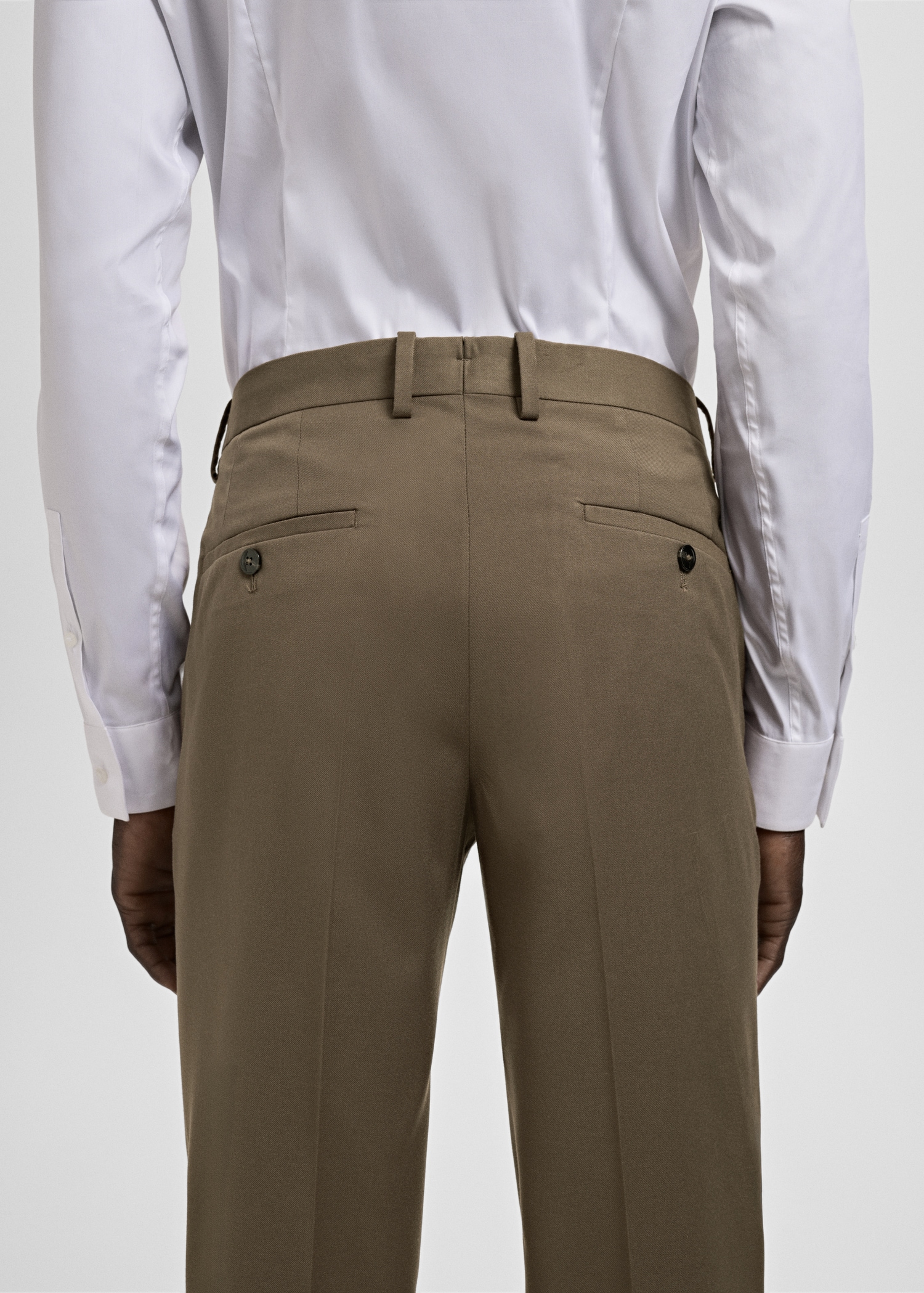 Stretch fabric super slim-fit suit trousers - Details of the article 4