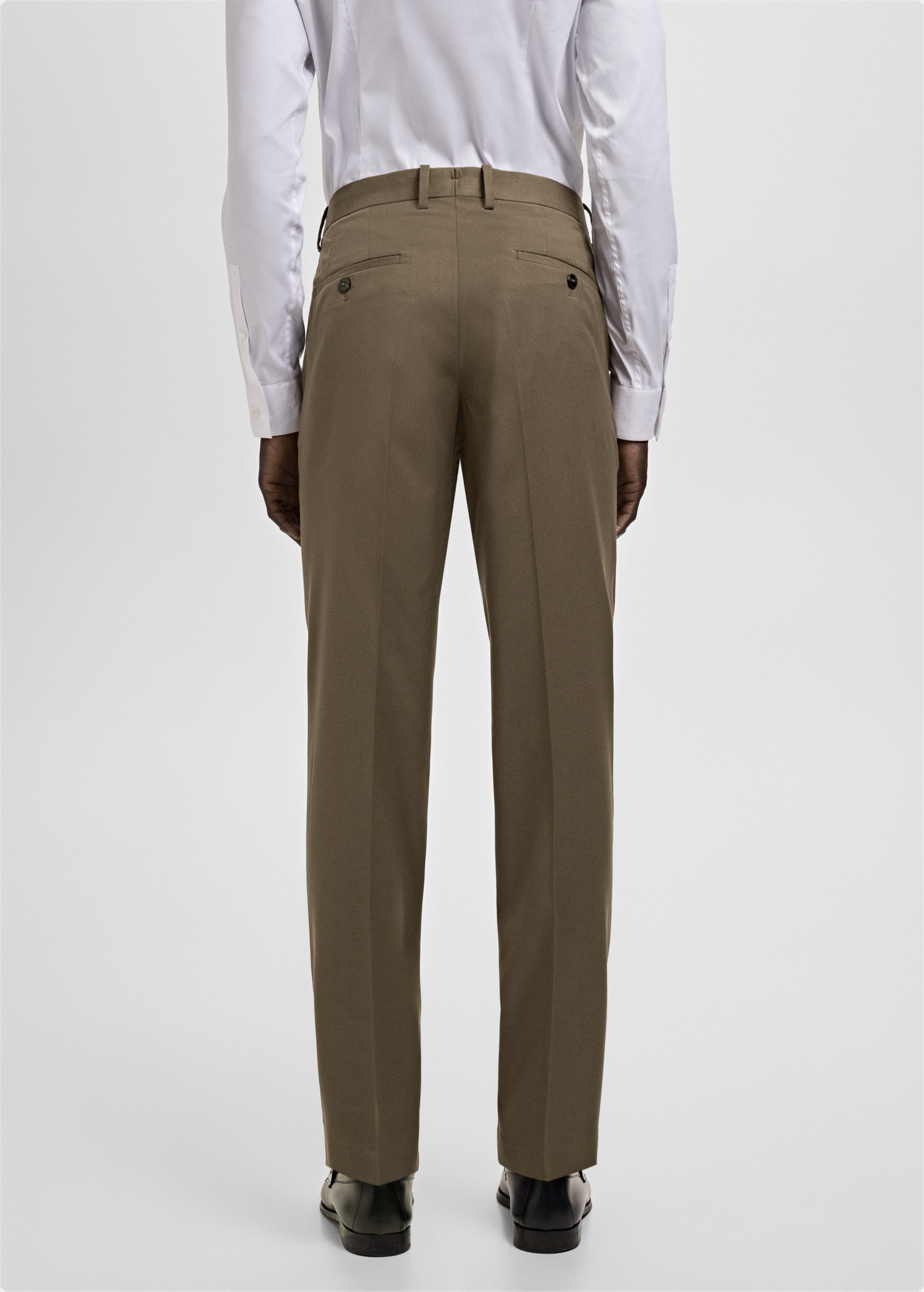 Stretch fabric super slim-fit suit trousers - Reverse of the article