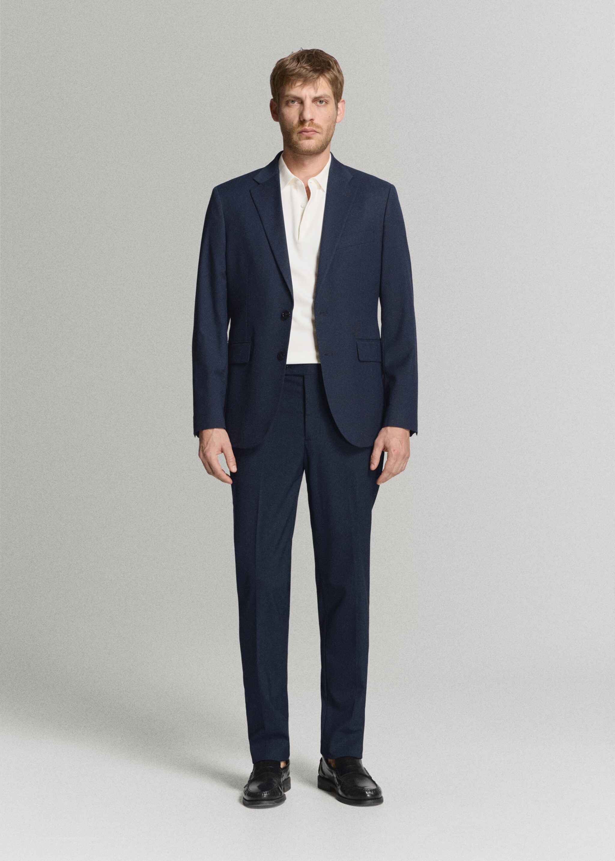 Veste costume Milán slim-fit - Plan général, Bleu marine foncé. Ref: 27061222-04.