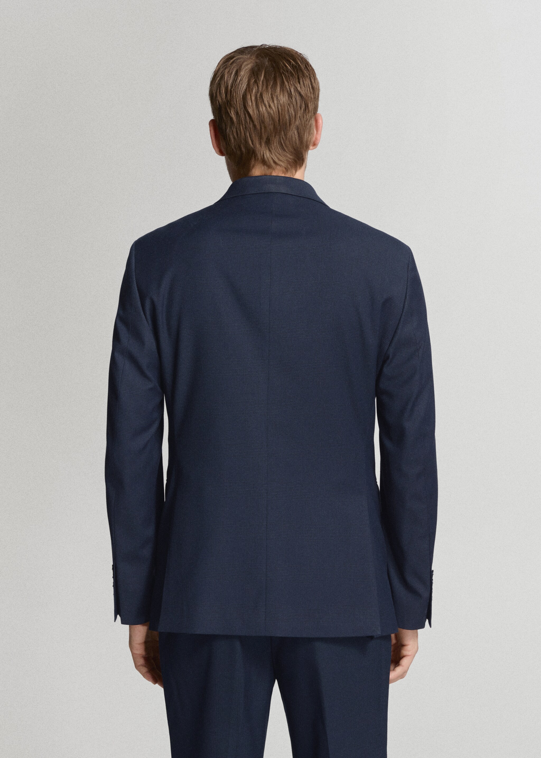 Veste costume Milán slim-fit - Verso de l’article, Bleu marine foncé. Ref: 27061222-04.