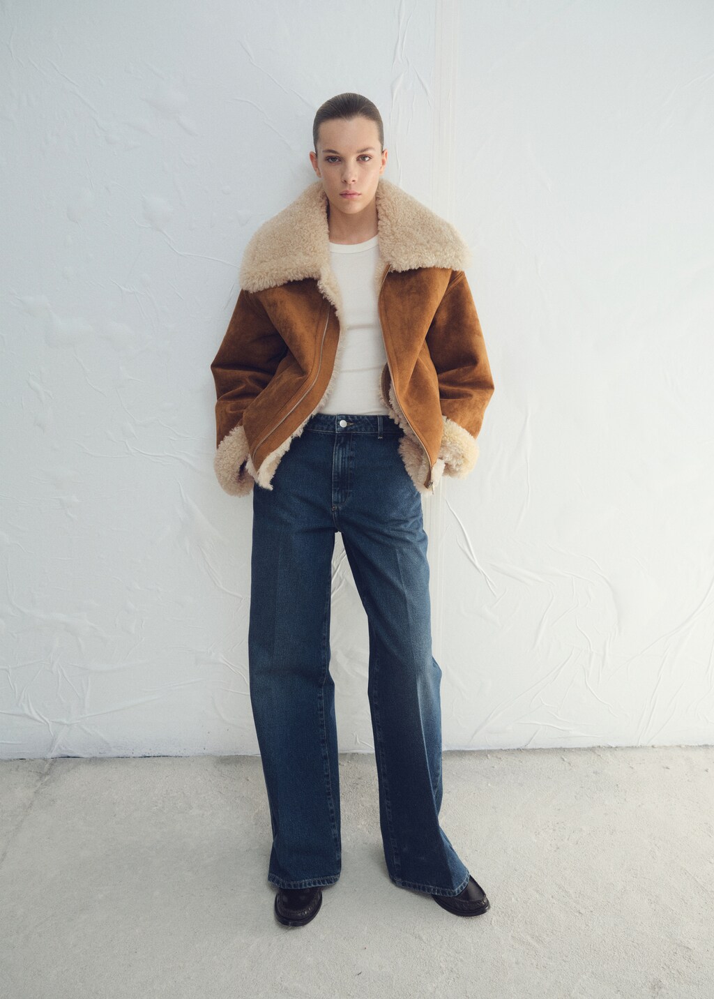 Double-faced shearling jacket