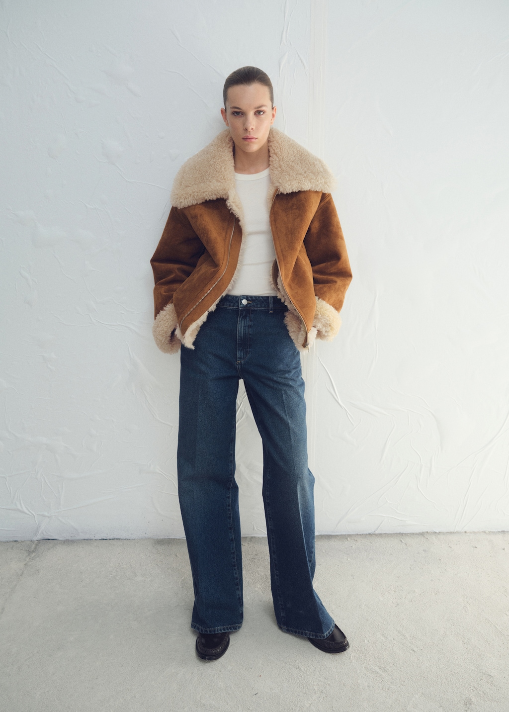 Double-faced shearling jacket