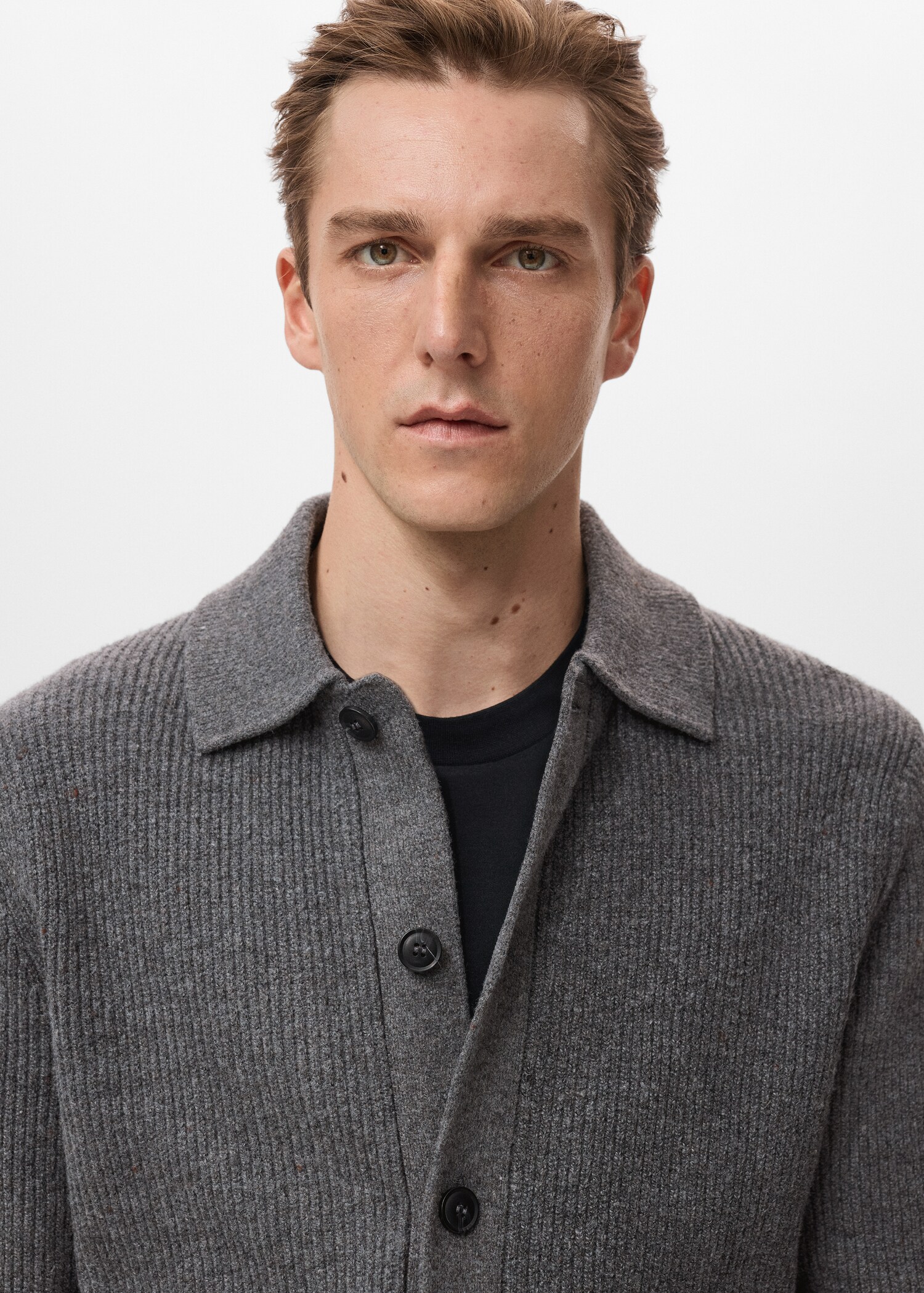 Ribbed knit cardigan - Details of the article 1