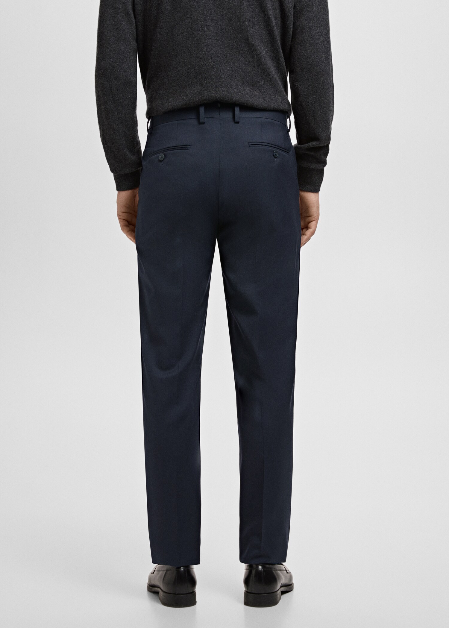 Turin 100% wool suit trousers - Reverse of the article