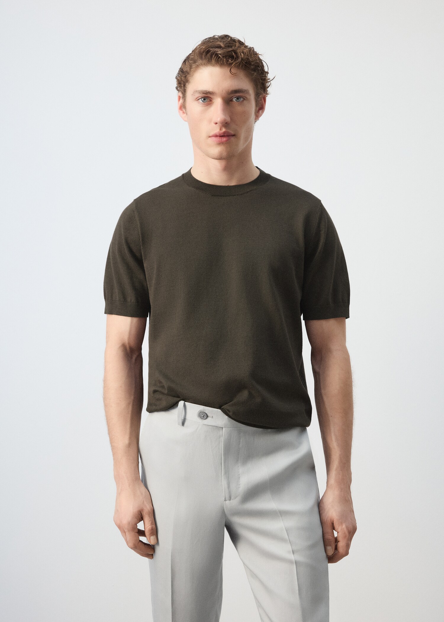 T-shirt maille fine 100 % coton - Plan moyen