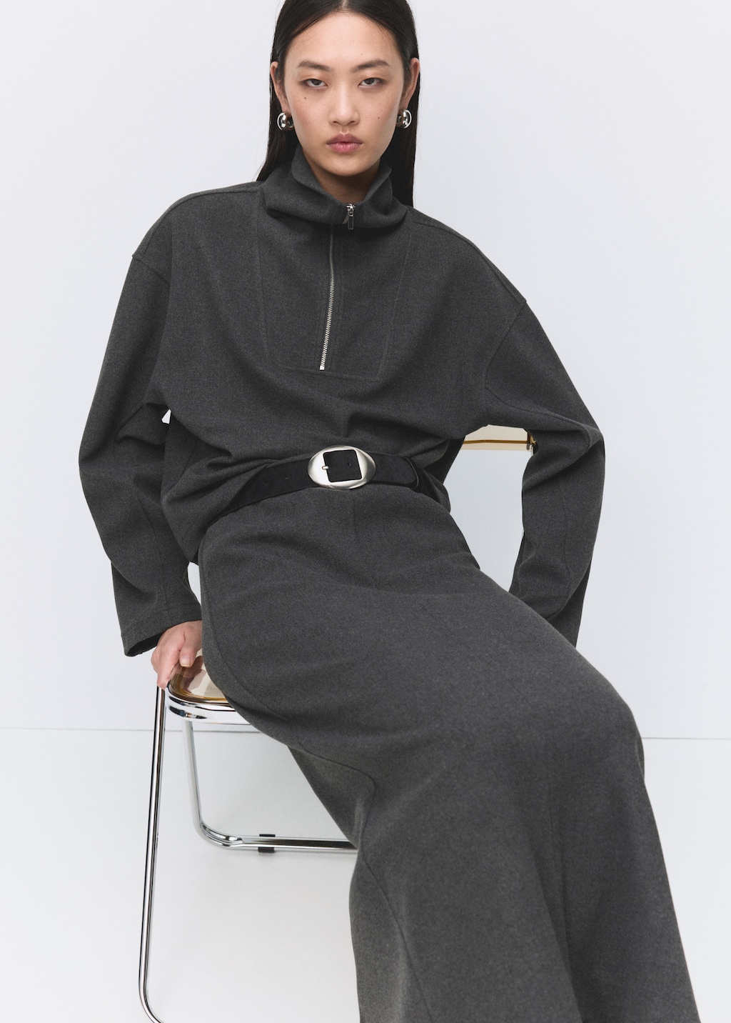 Opening pencil skirt