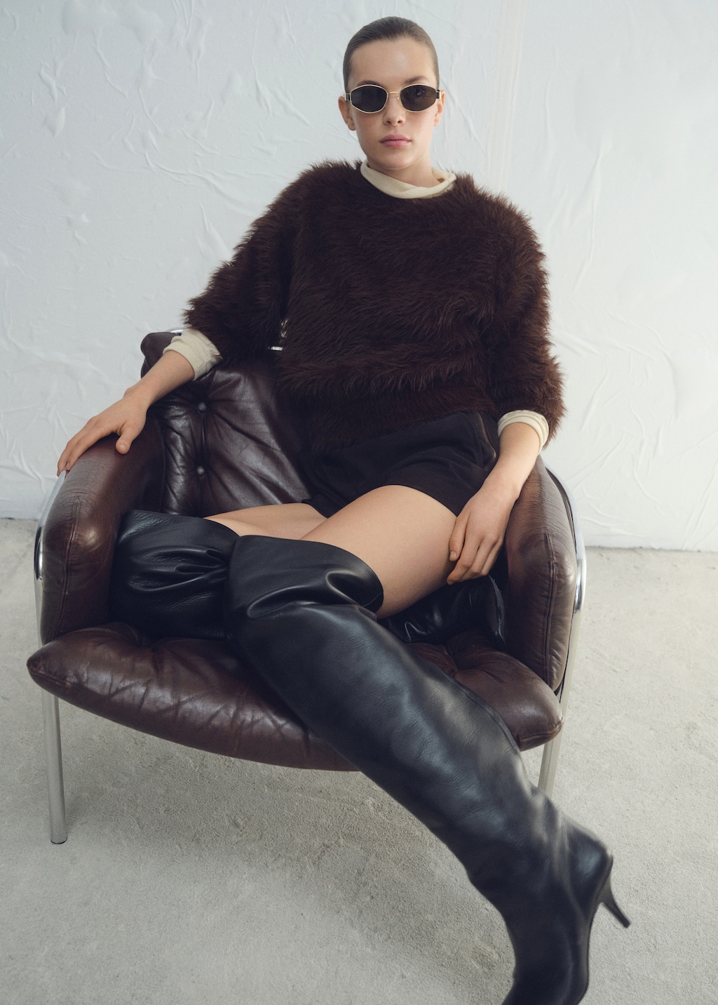 Faux-fur sweater