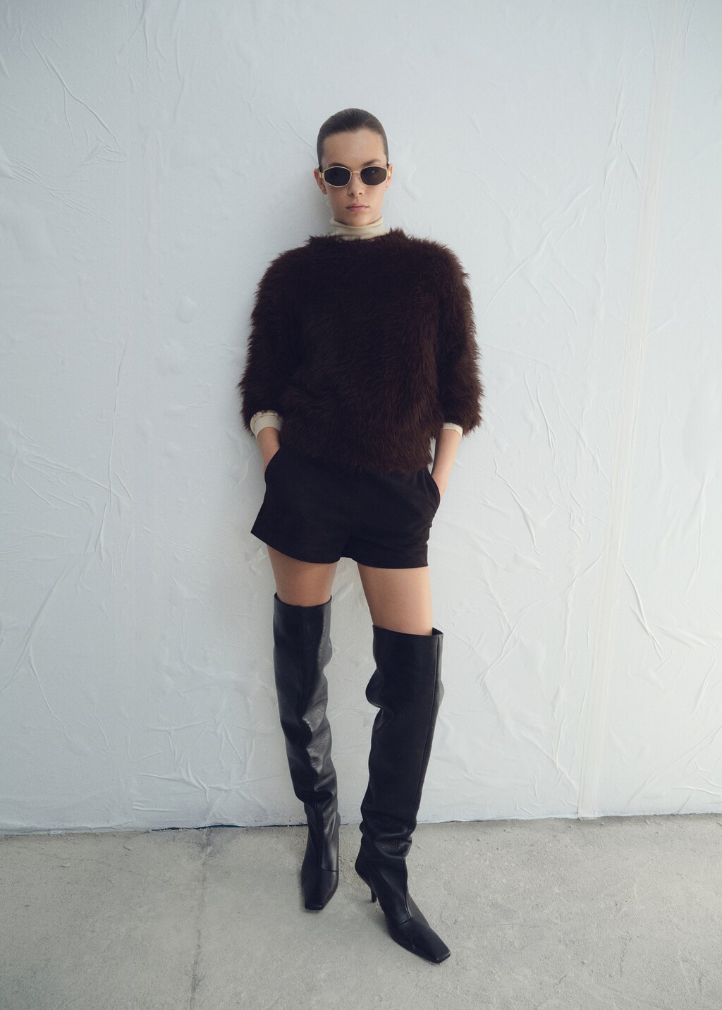 Faux-fur sweater