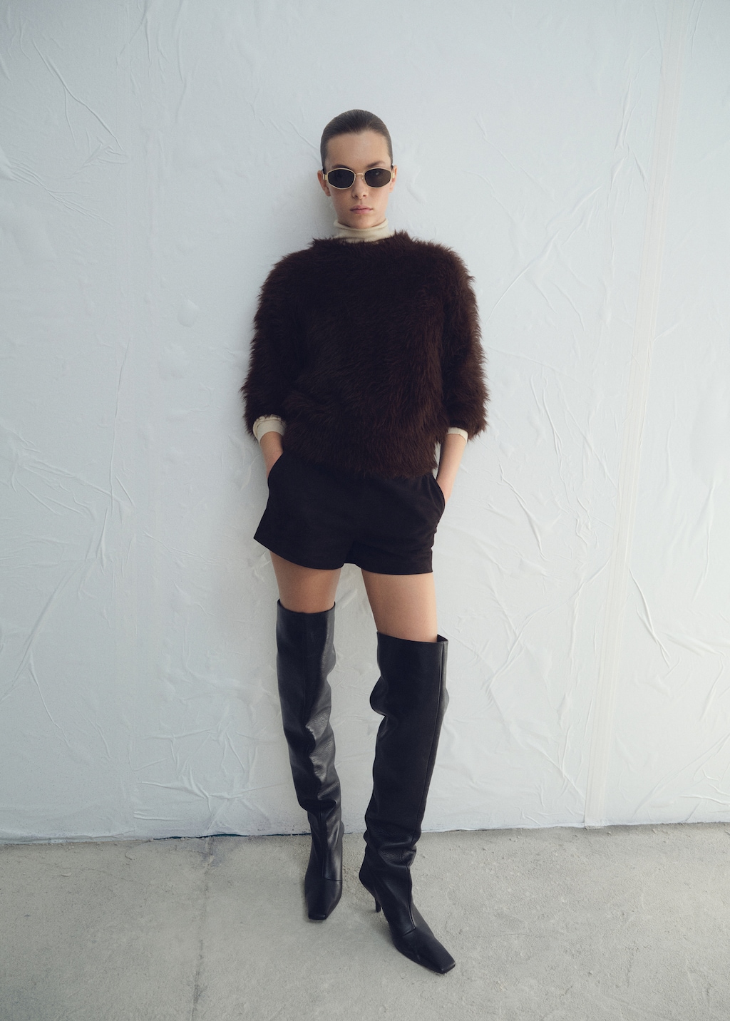 Faux-fur sweater