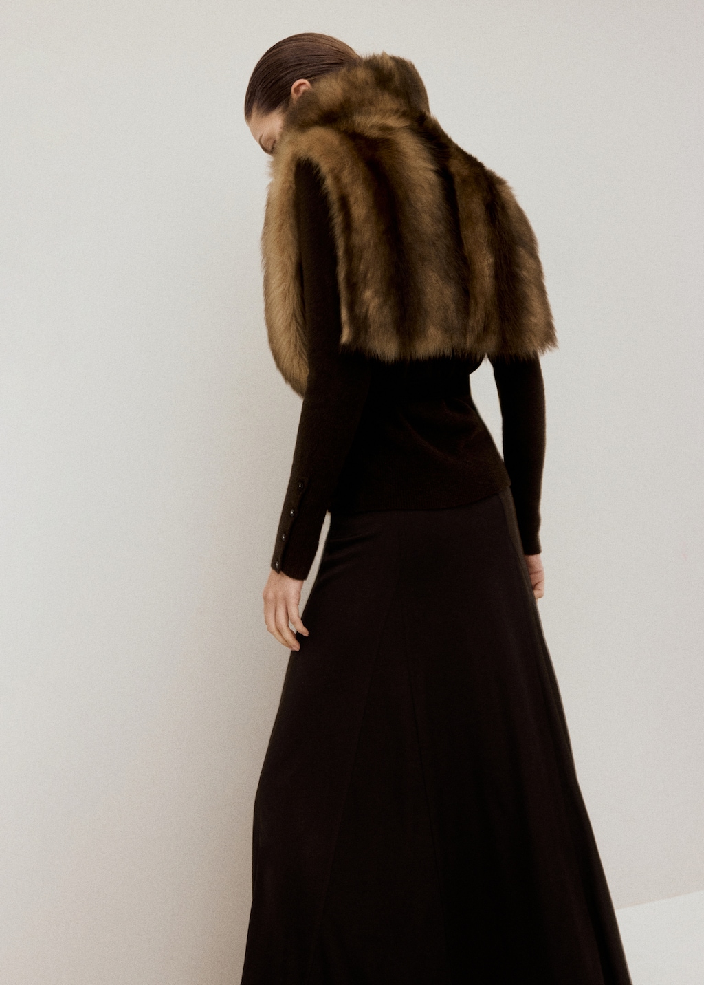 A-line skirt with godets