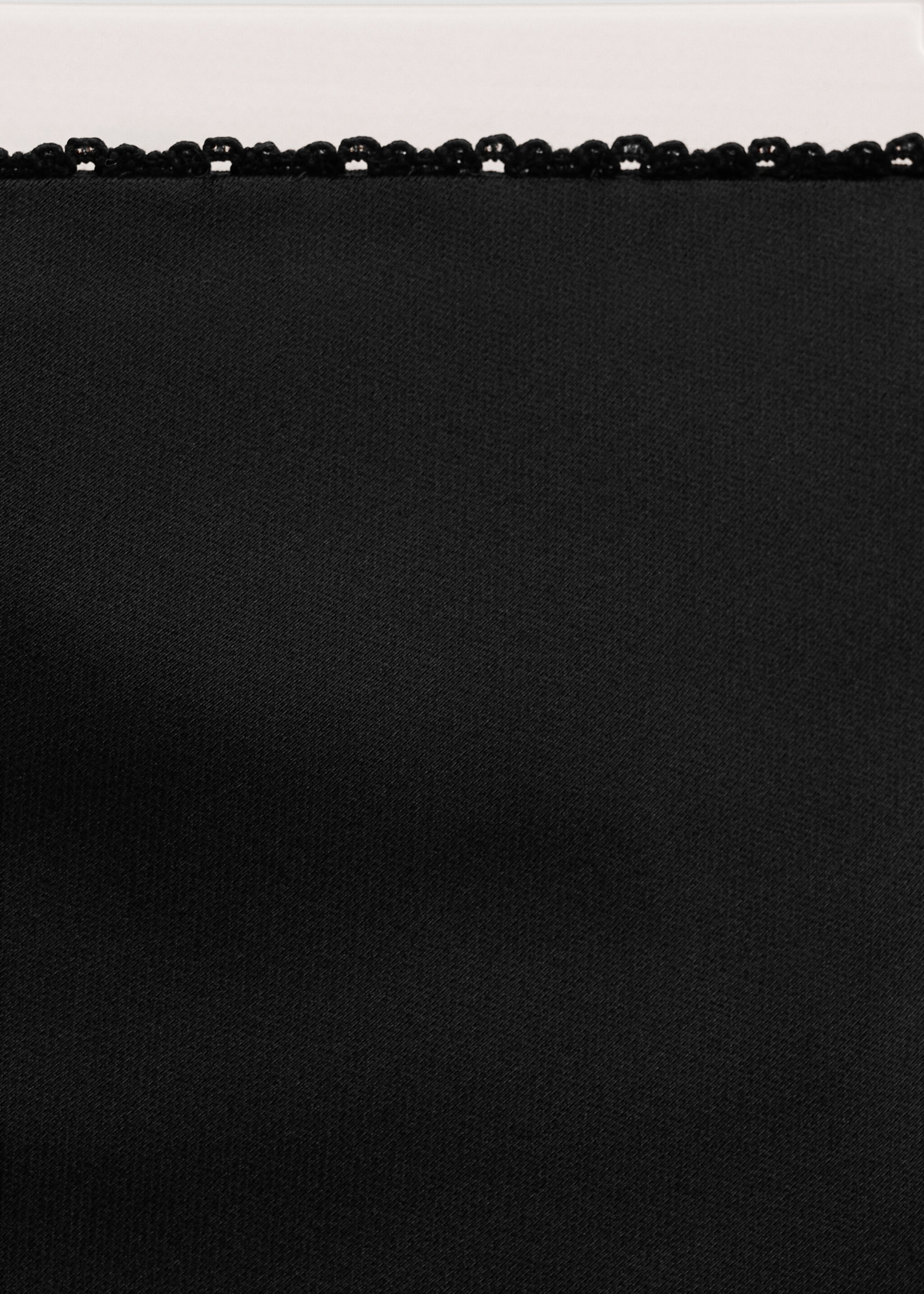 缎面不对称蕾丝迷你裙 - null, 黑色. Ref: 27063341-01.