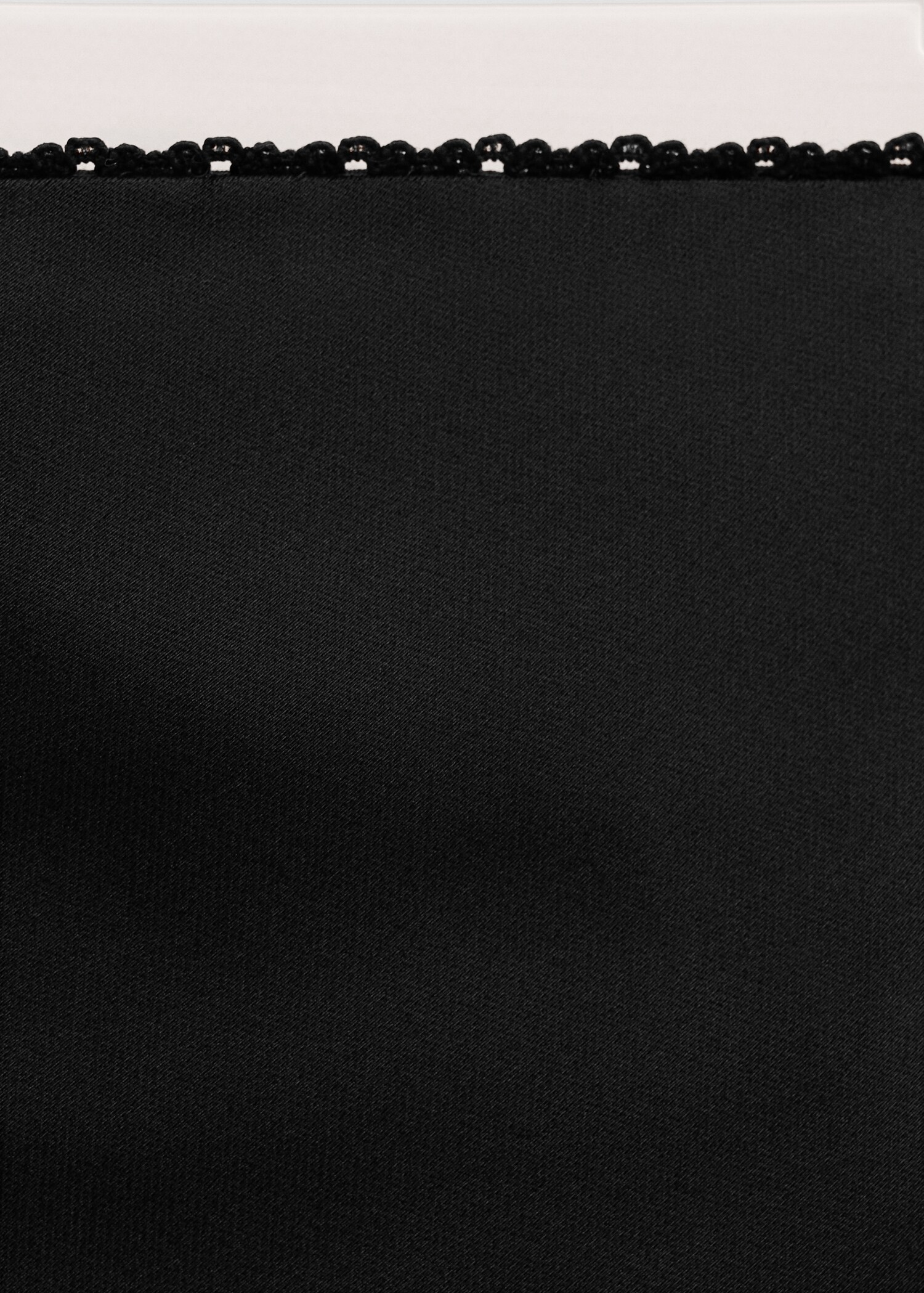 缎面不对称蕾丝迷你裙 - null