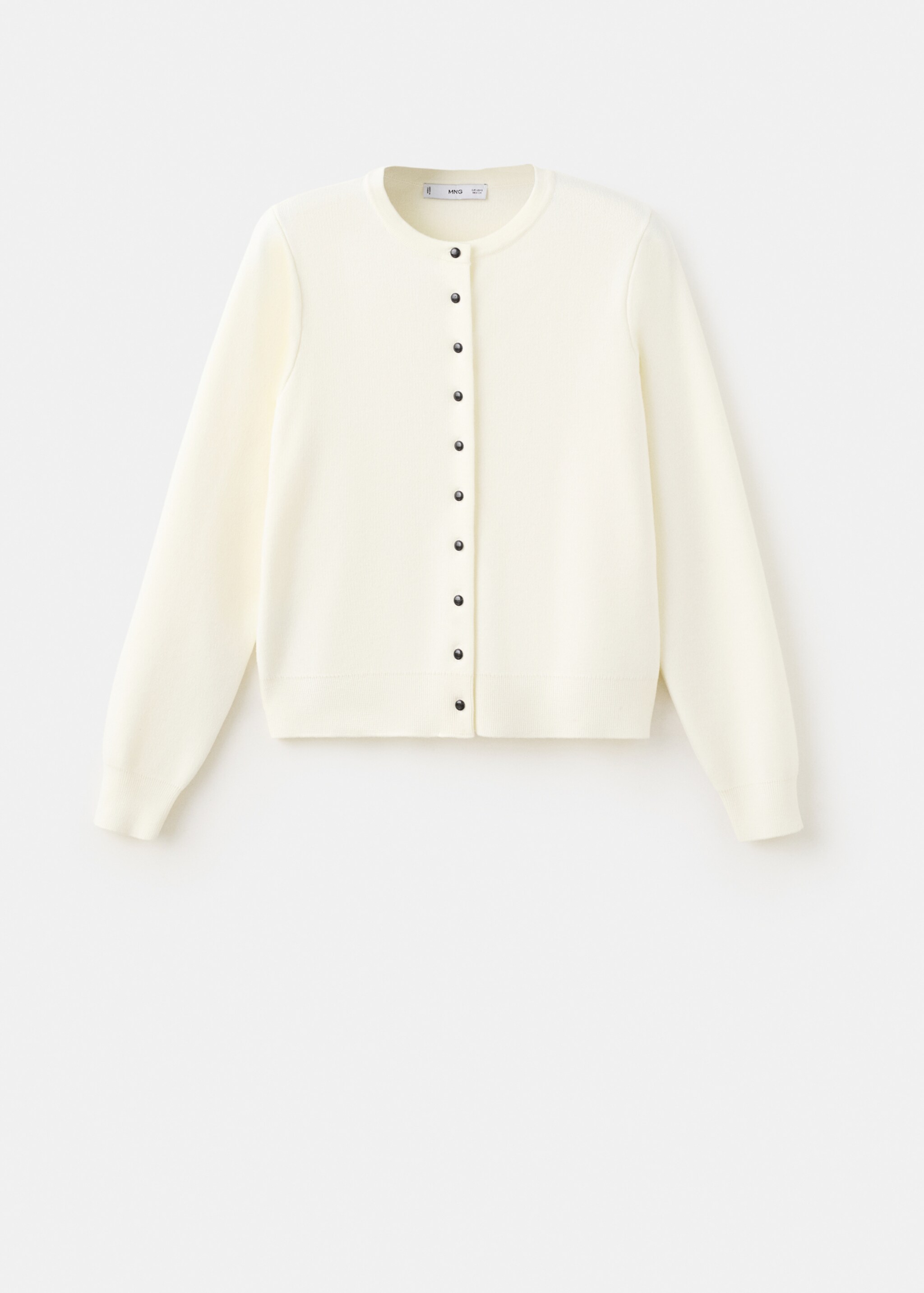 Knitted button cardigan - Article without model, Ecru. Ref: 27064084-01.