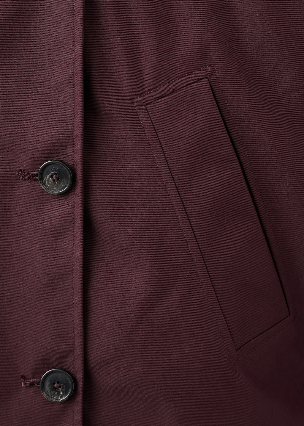 Mango Short double-breasted trench coat with hood