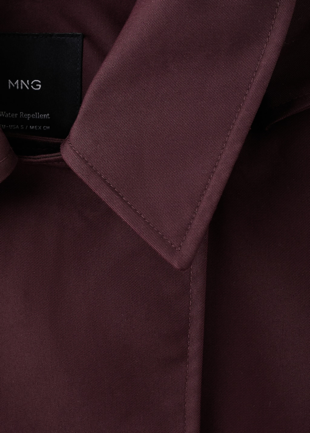 Mango Short double-breasted trench coat with hood