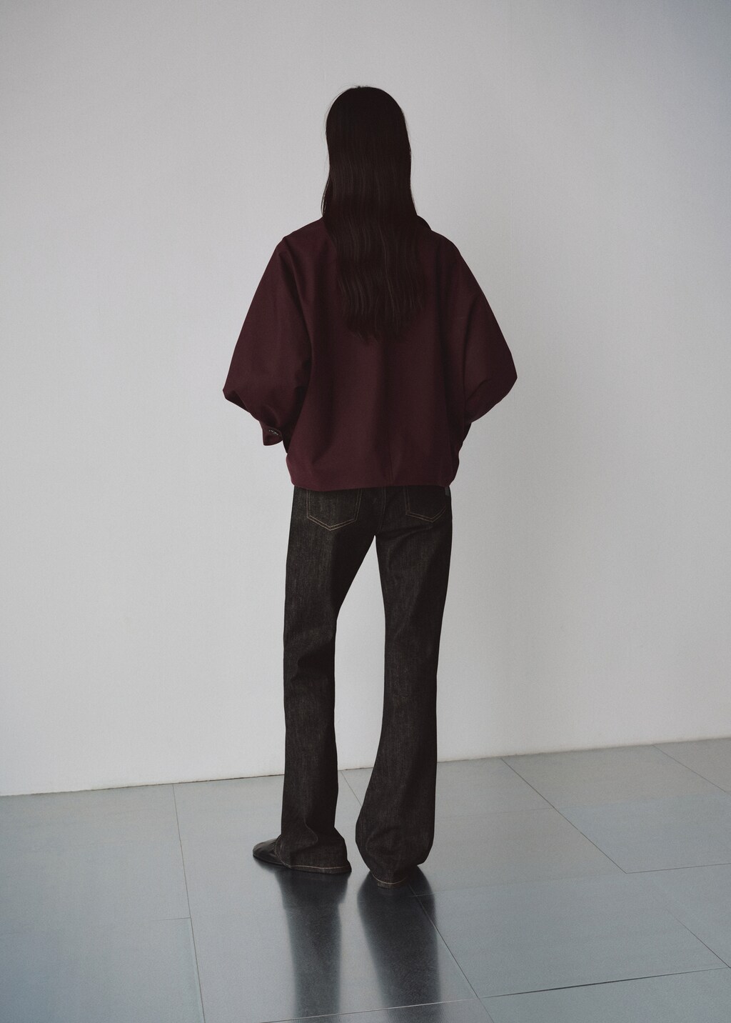 Mango Short double-breasted trench coat with hood