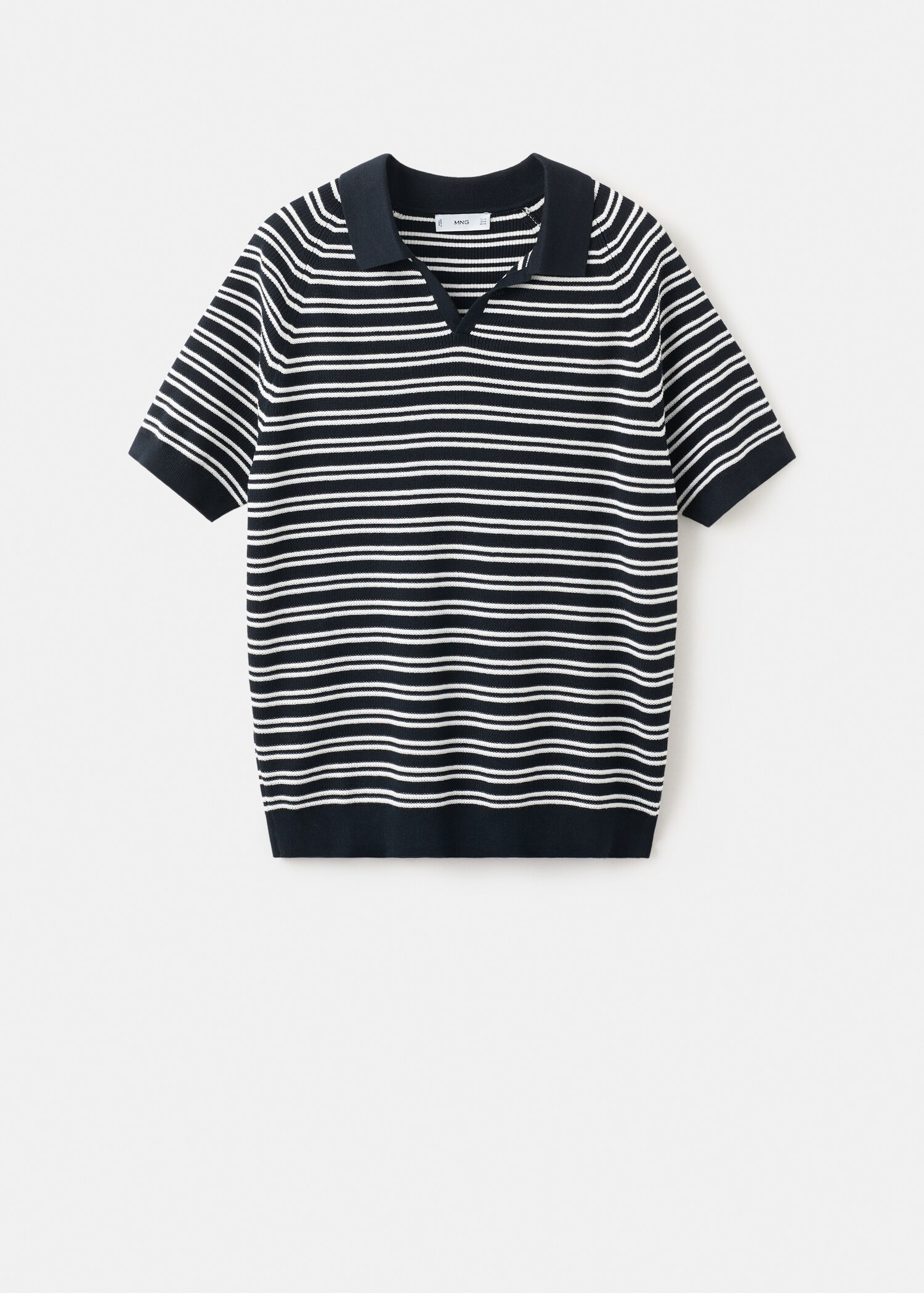 100% cotton striped jersey polo shirt - Article without model