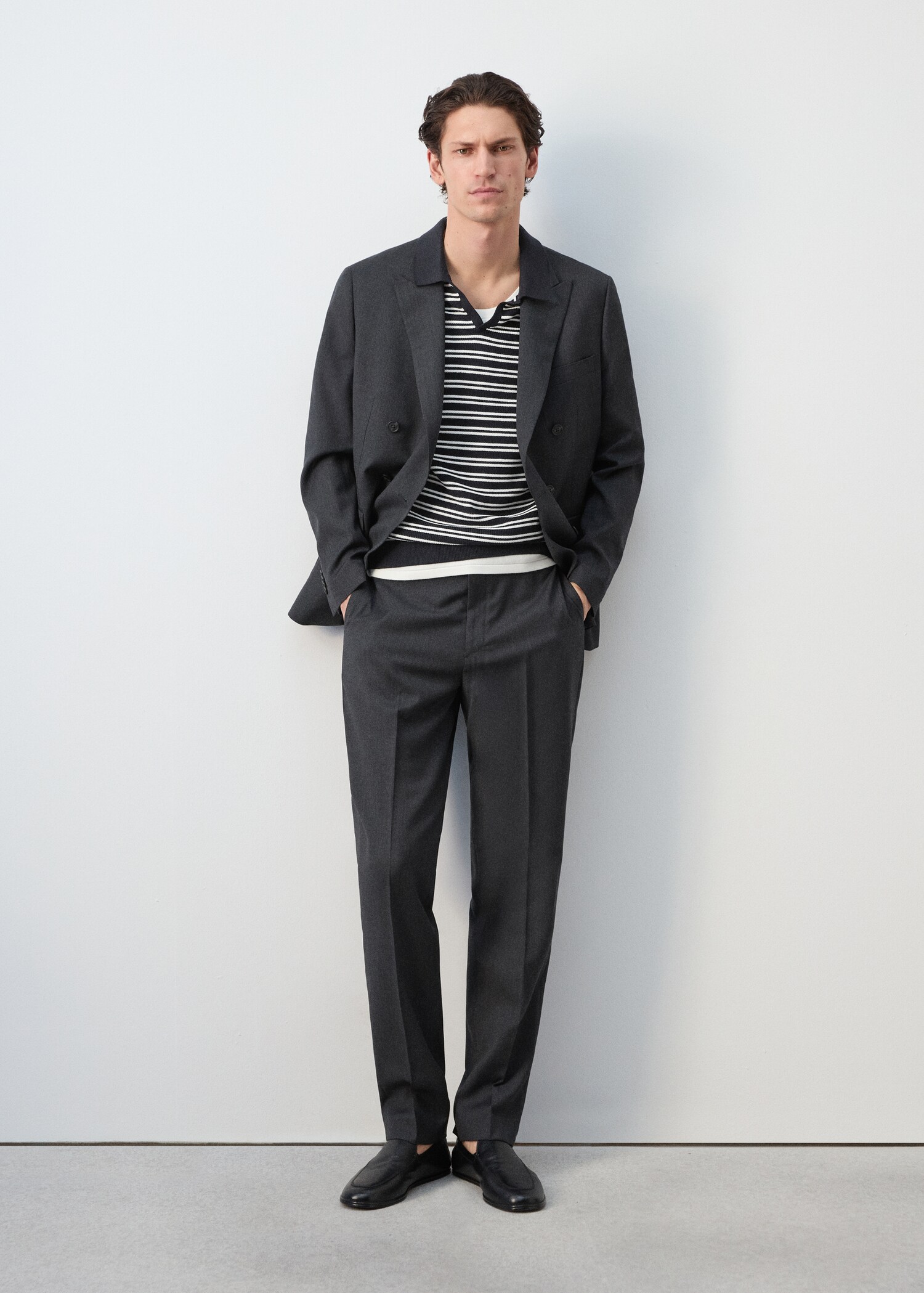 100% cotton striped jersey polo shirt - General plane