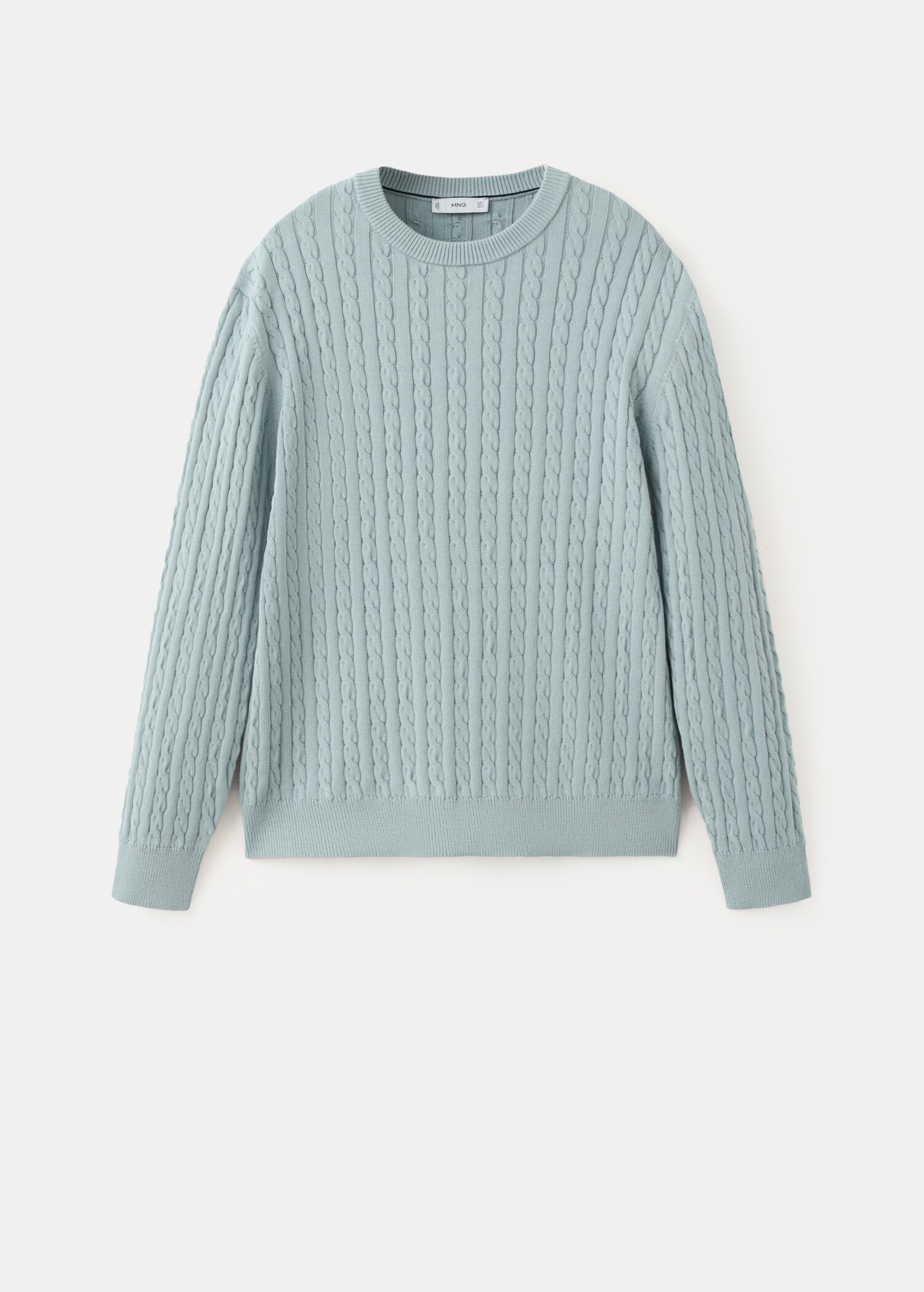 100% cotton cable knit sweater - Article without model