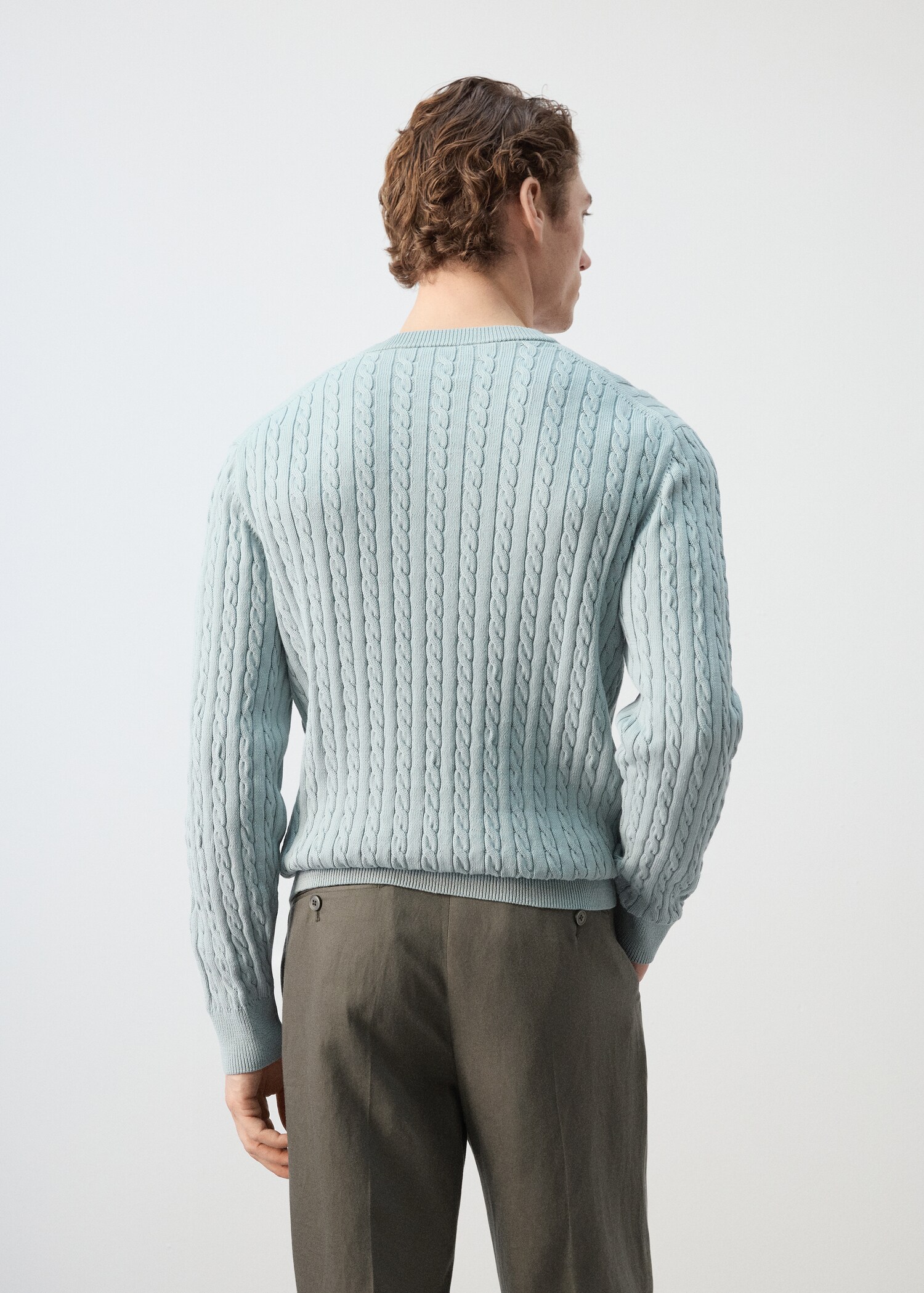 100% cotton cable knit sweater - Reverse of the article
