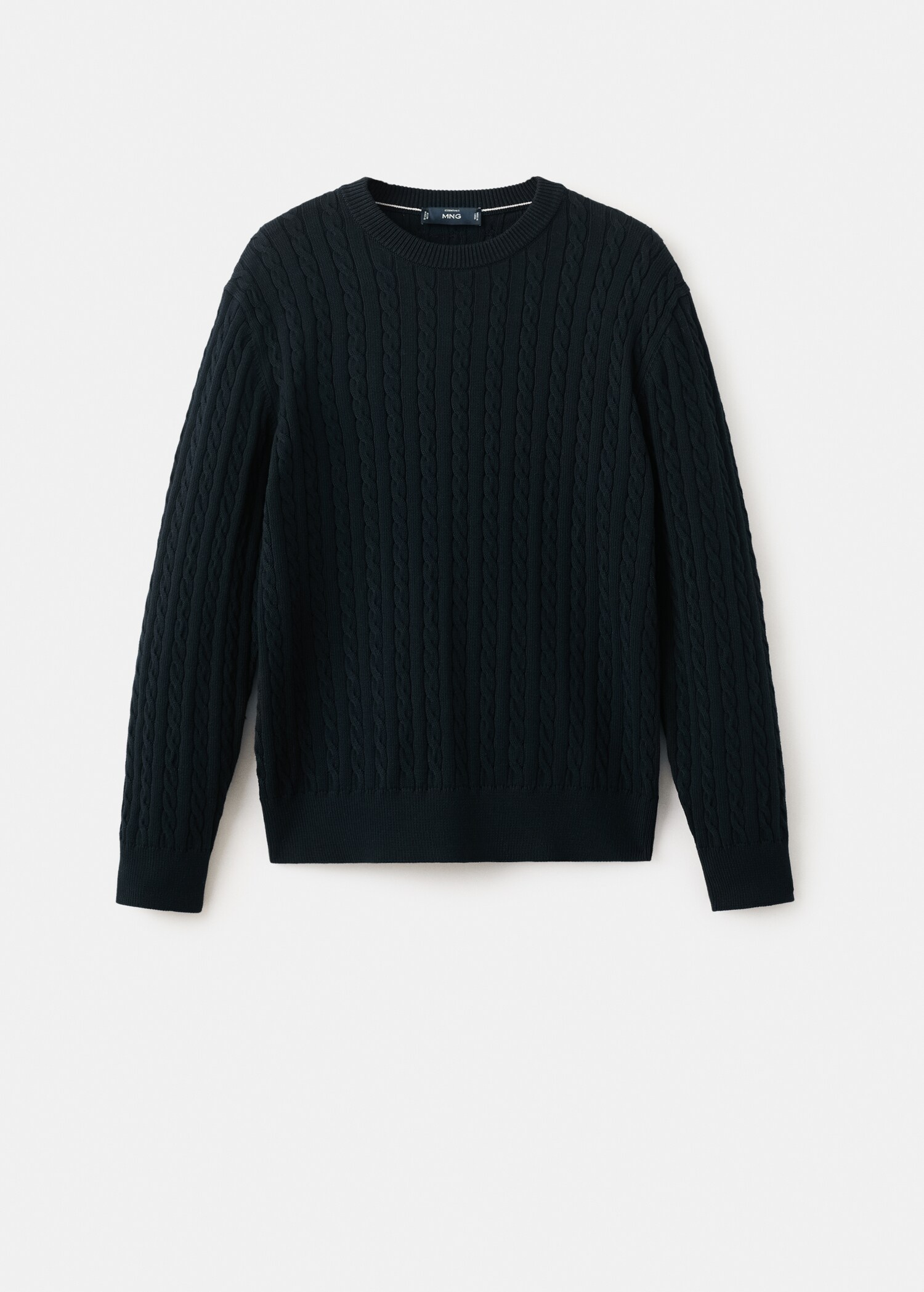 100% cotton cable knit sweater - Article without model