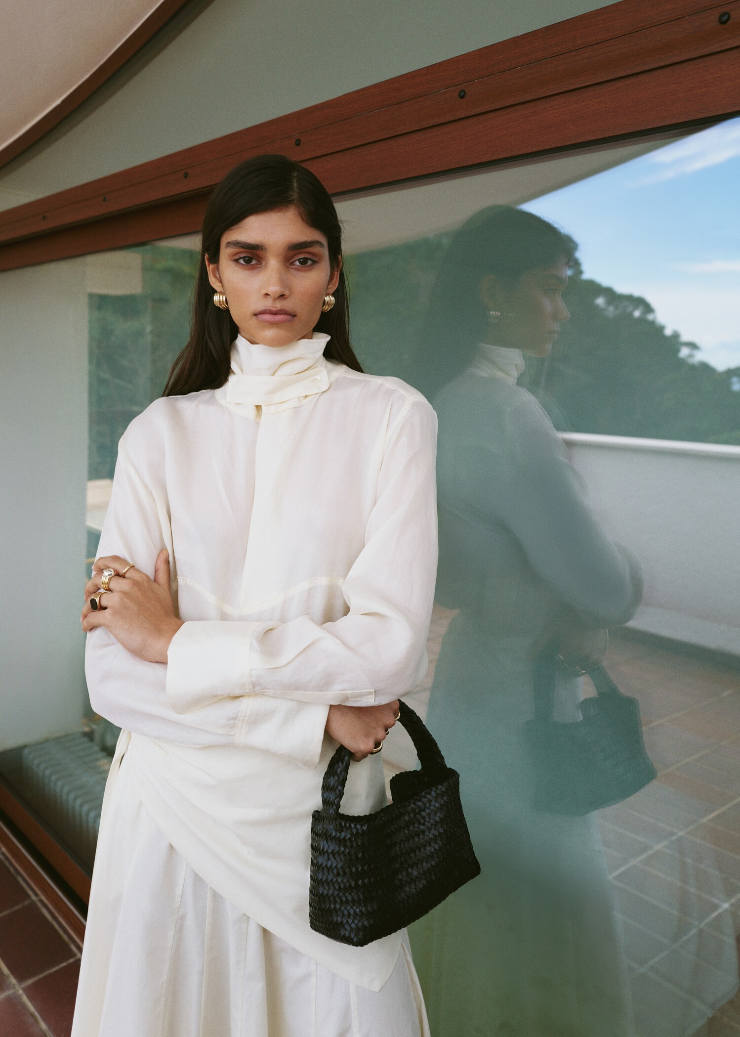 A-line skirt with handkerchief detail - Details of the article 1