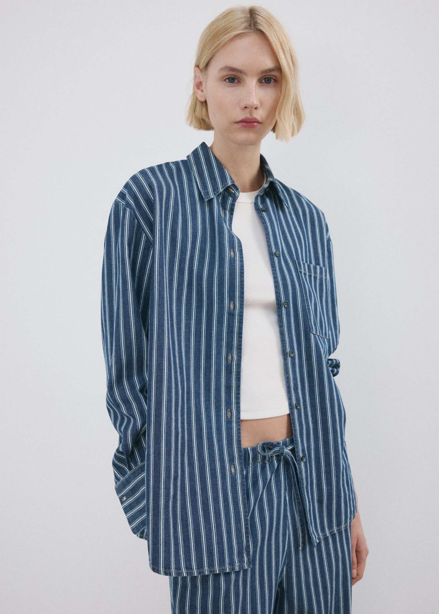 Pantalón recto rayas - Detalle del artículo 1