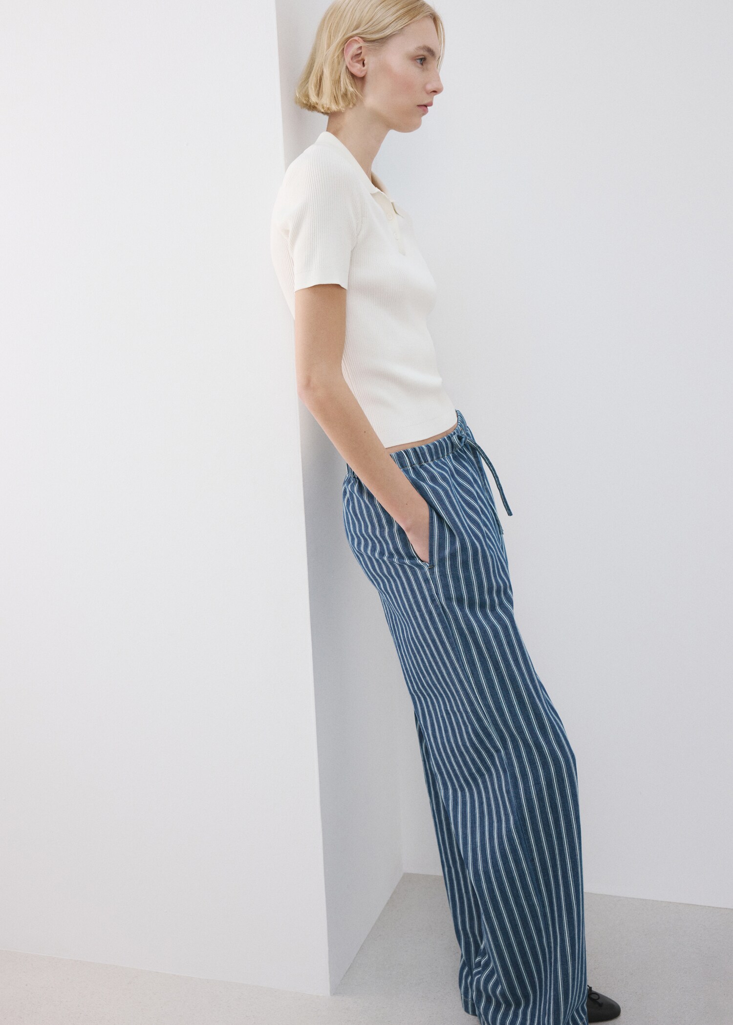 Pantalón recto rayas - Detalle del artículo 2