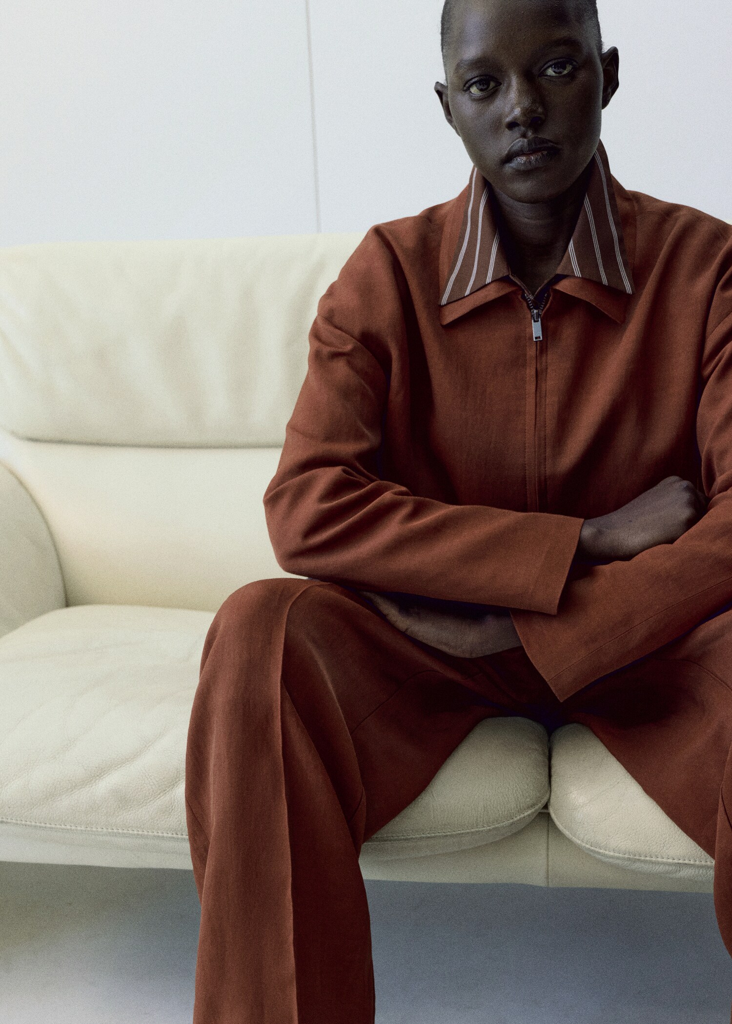 Veste en lin mélangé avec boutons - Détail de l'article 1