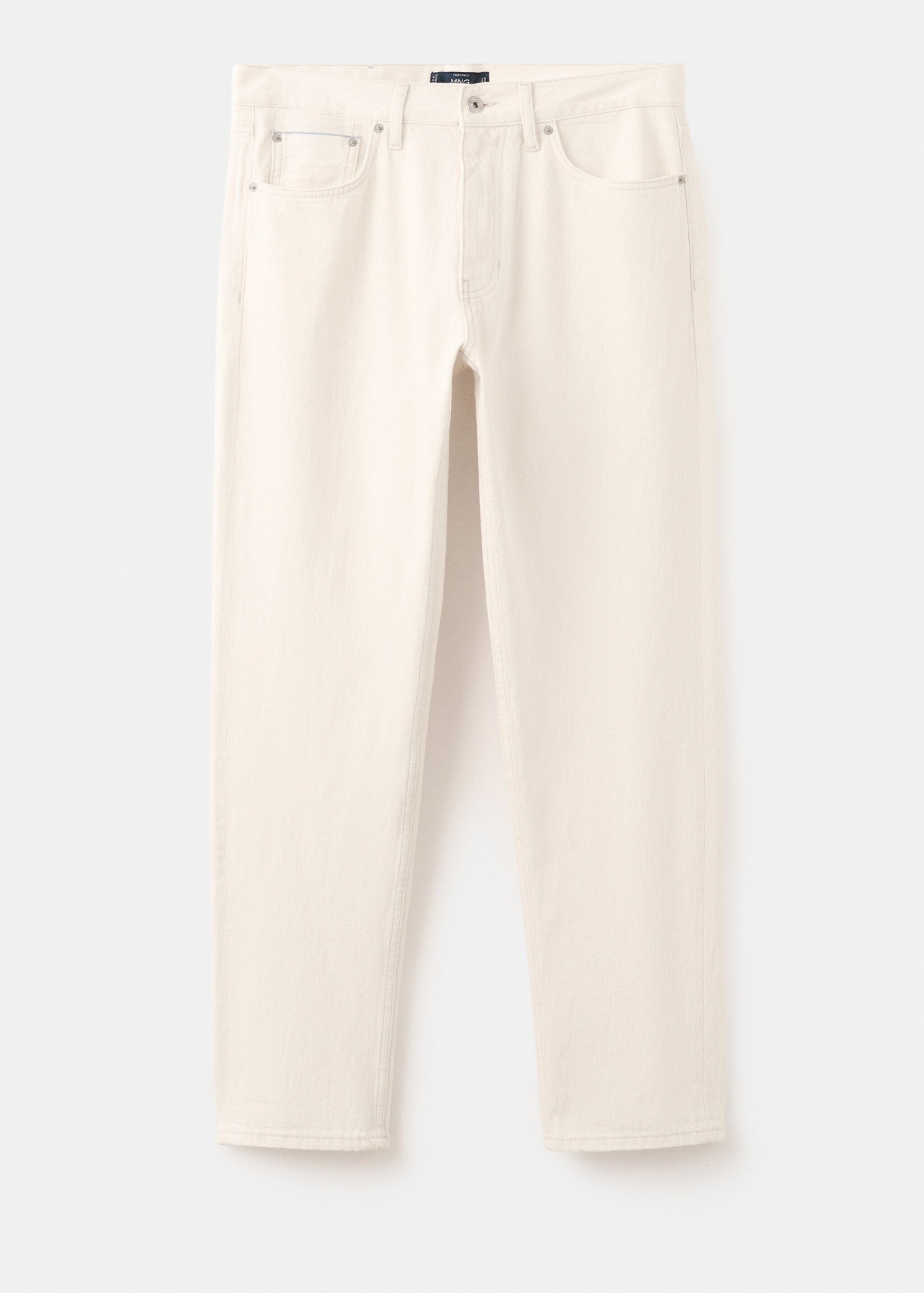 100% cotton regular fit cropped jeans - Article without model, Off White. Ref: 27066739-01.