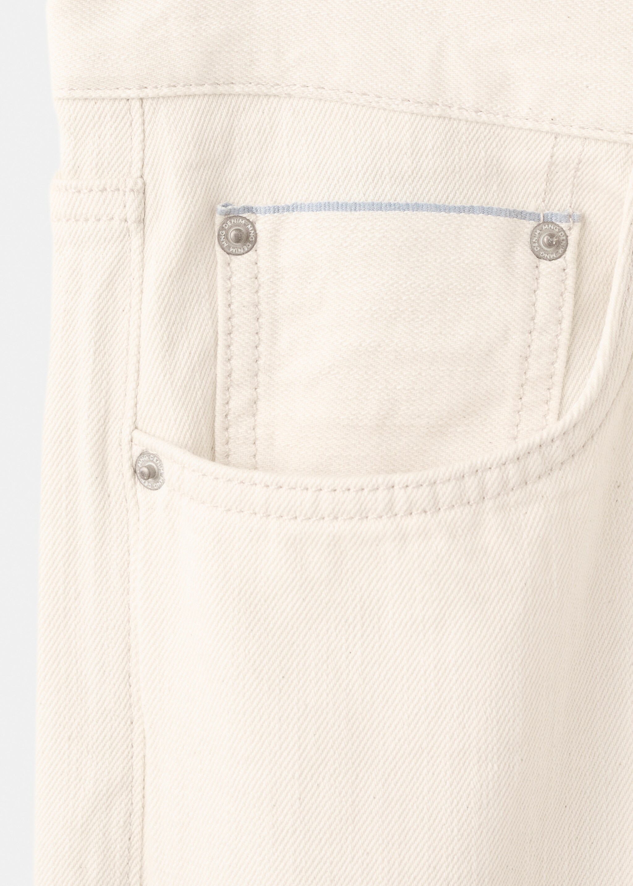 100% cotton regular fit cropped jeans - Details of the article 8, Off White. Ref: 27066739-01.