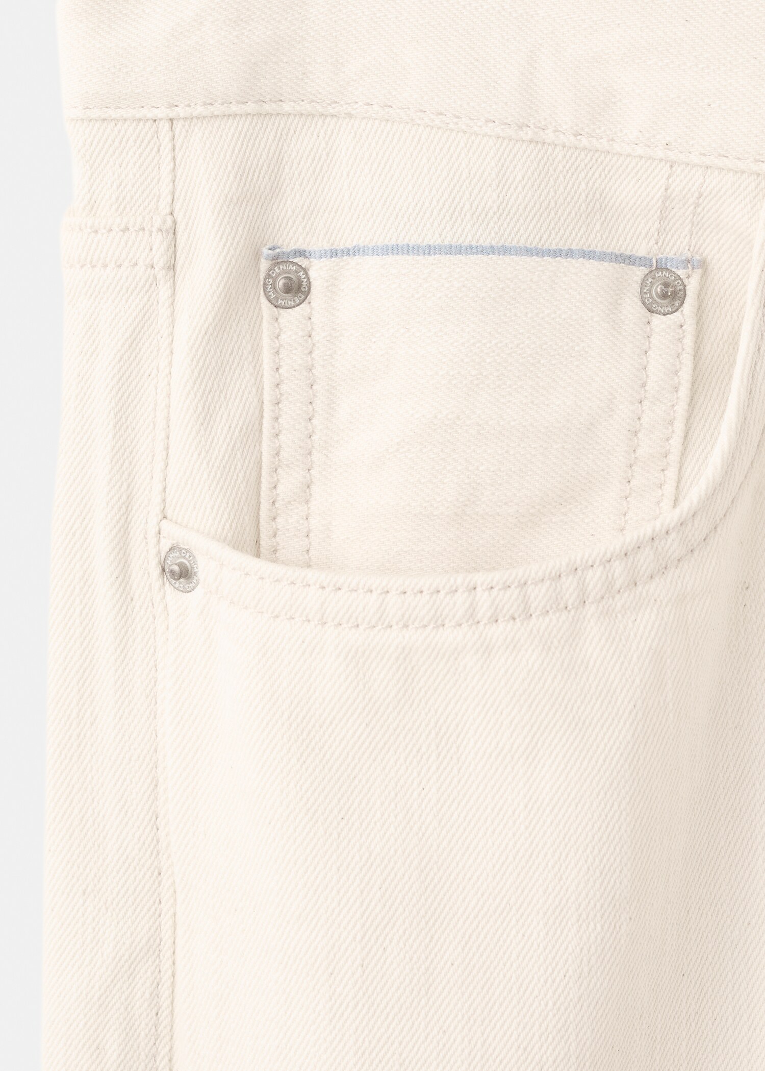 100% cotton regular fit cropped jeans - Details of the article 8