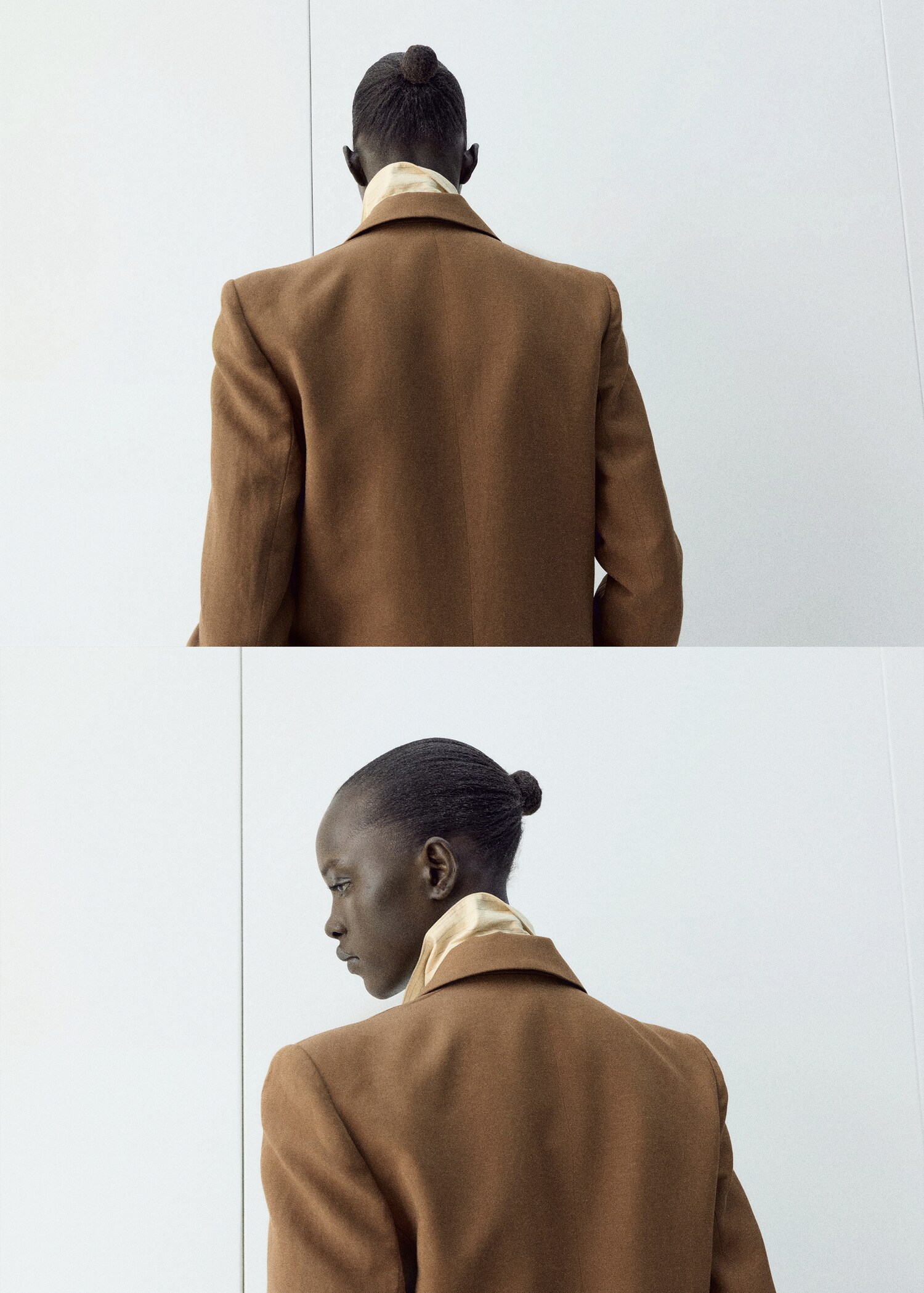 Double-breasted linen suit jacket - Details of the article 1