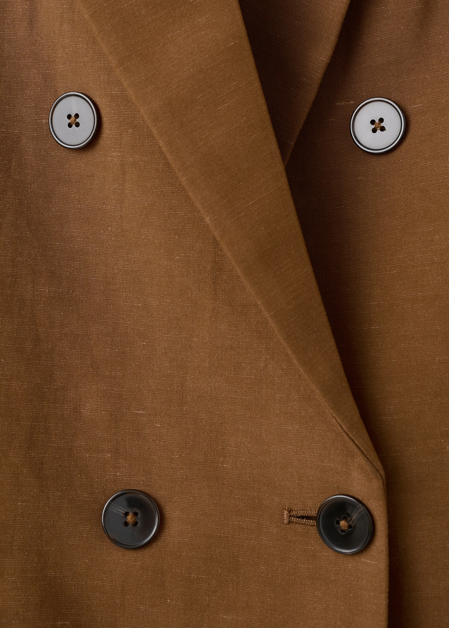 Double-breasted linen suit jacket - Details of the article 8