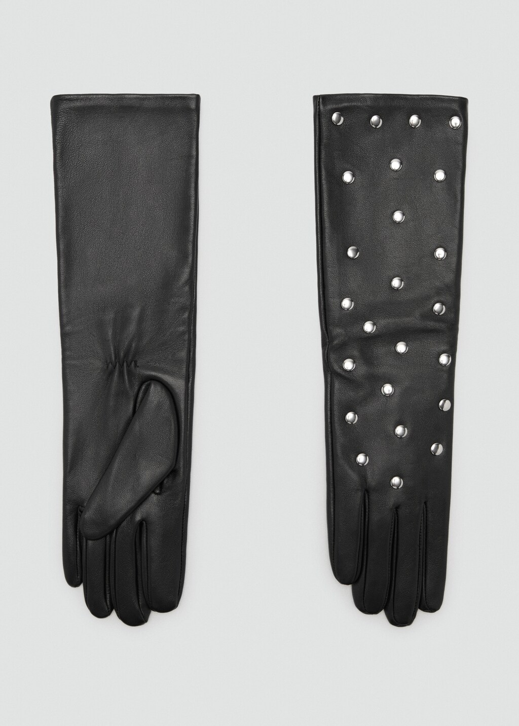Studded leather gloves