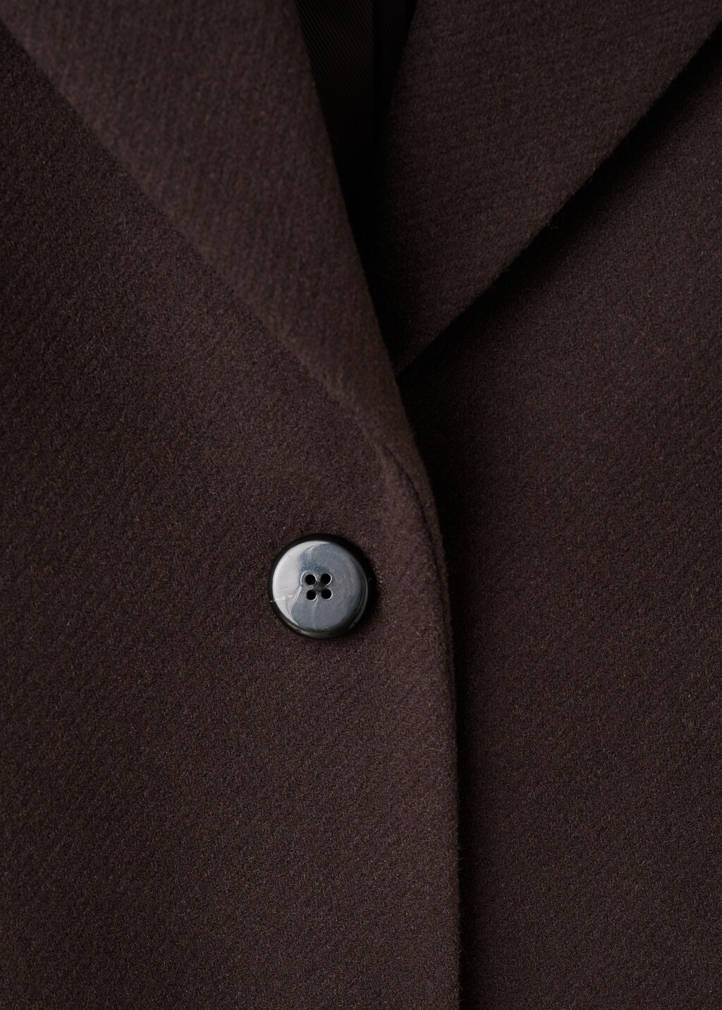 Wool coat with fur collar