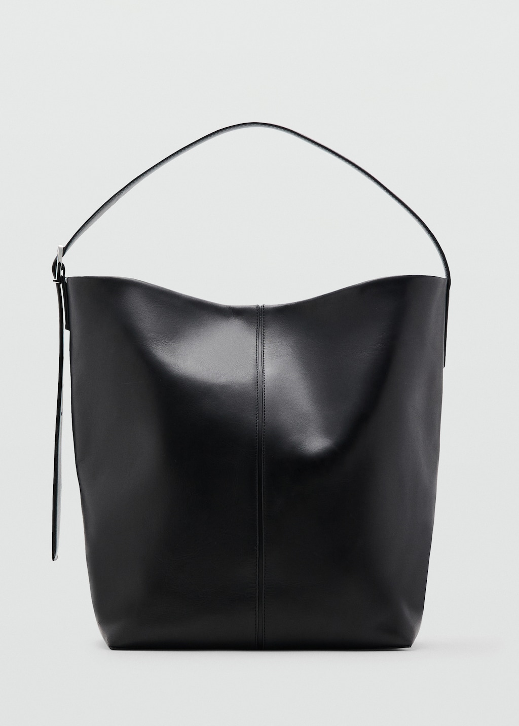 Leather bucket bag