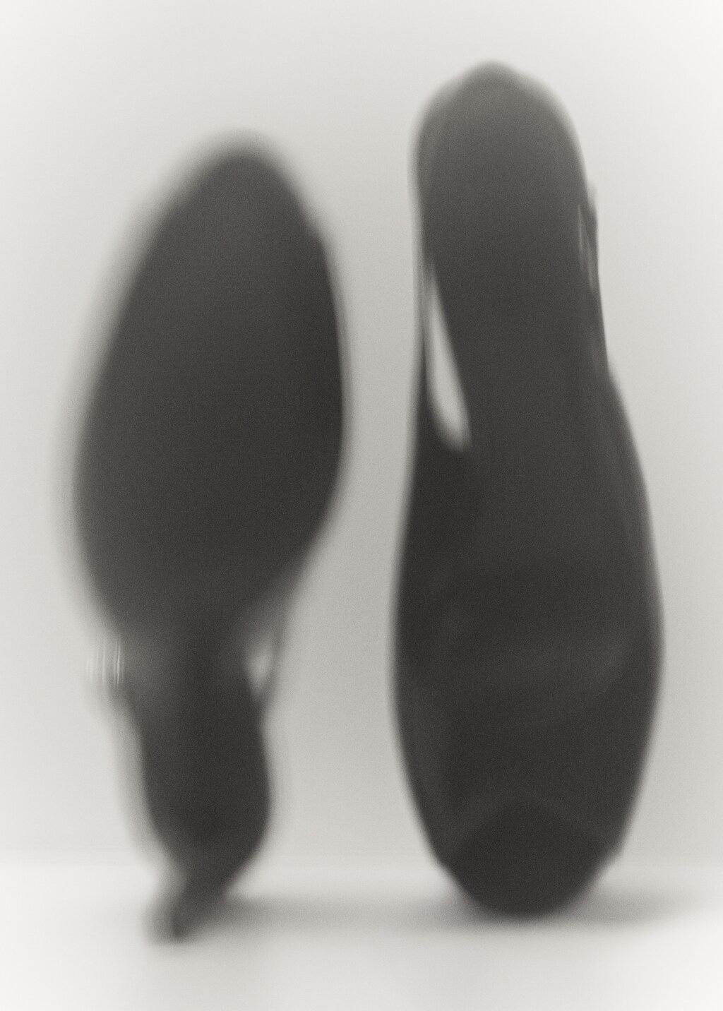 Patent leather peep-toe stiletto shoes