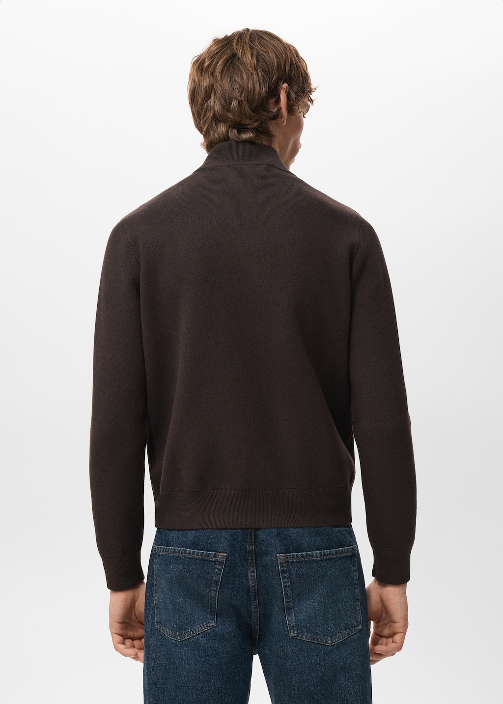 Combined leather and suede jacket