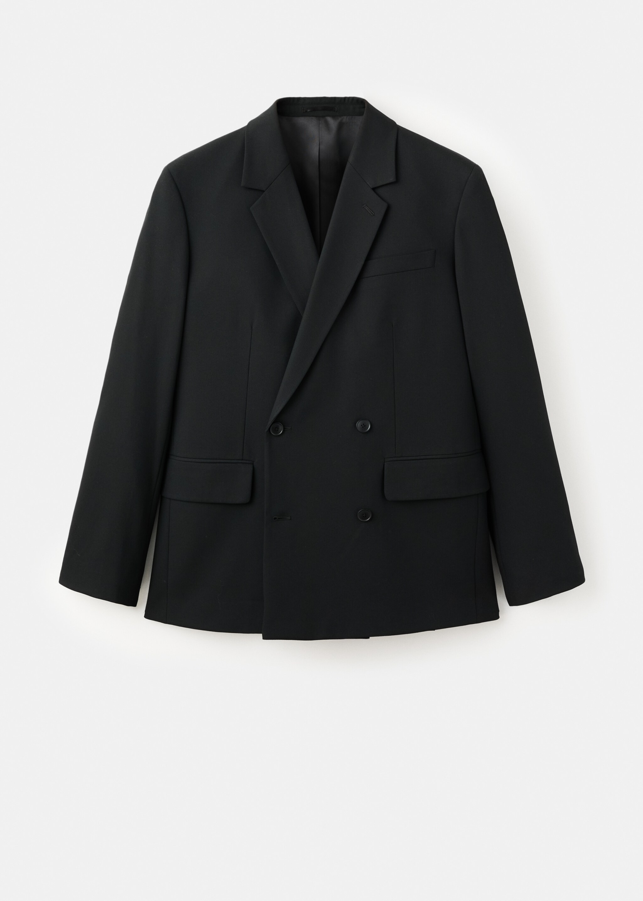 Veste de costume Boston coupe regular croisée - Article sans modèle, Noir. Ref: 27071262-01.