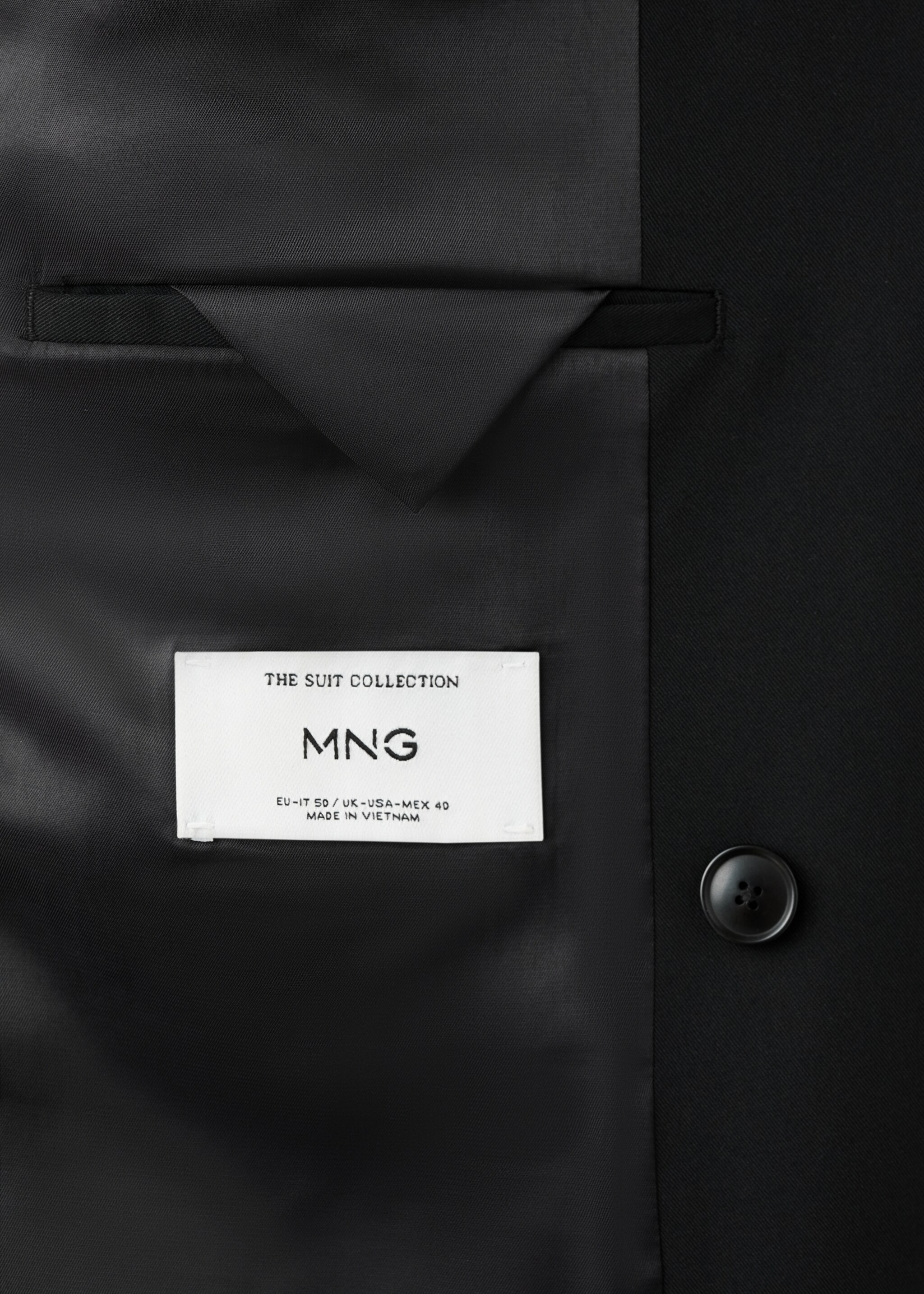 Veste de costume Boston coupe regular croisée - Détail de l'article 0, Noir. Ref: 27071262-01.