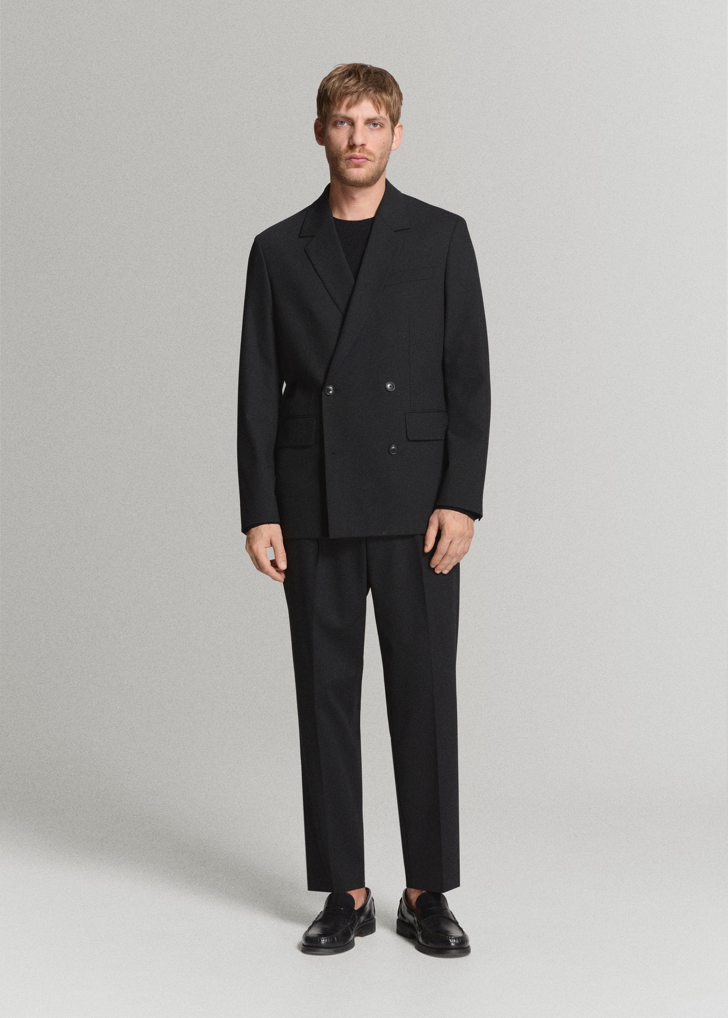 Veste de costume Boston coupe regular croisée - Plan général