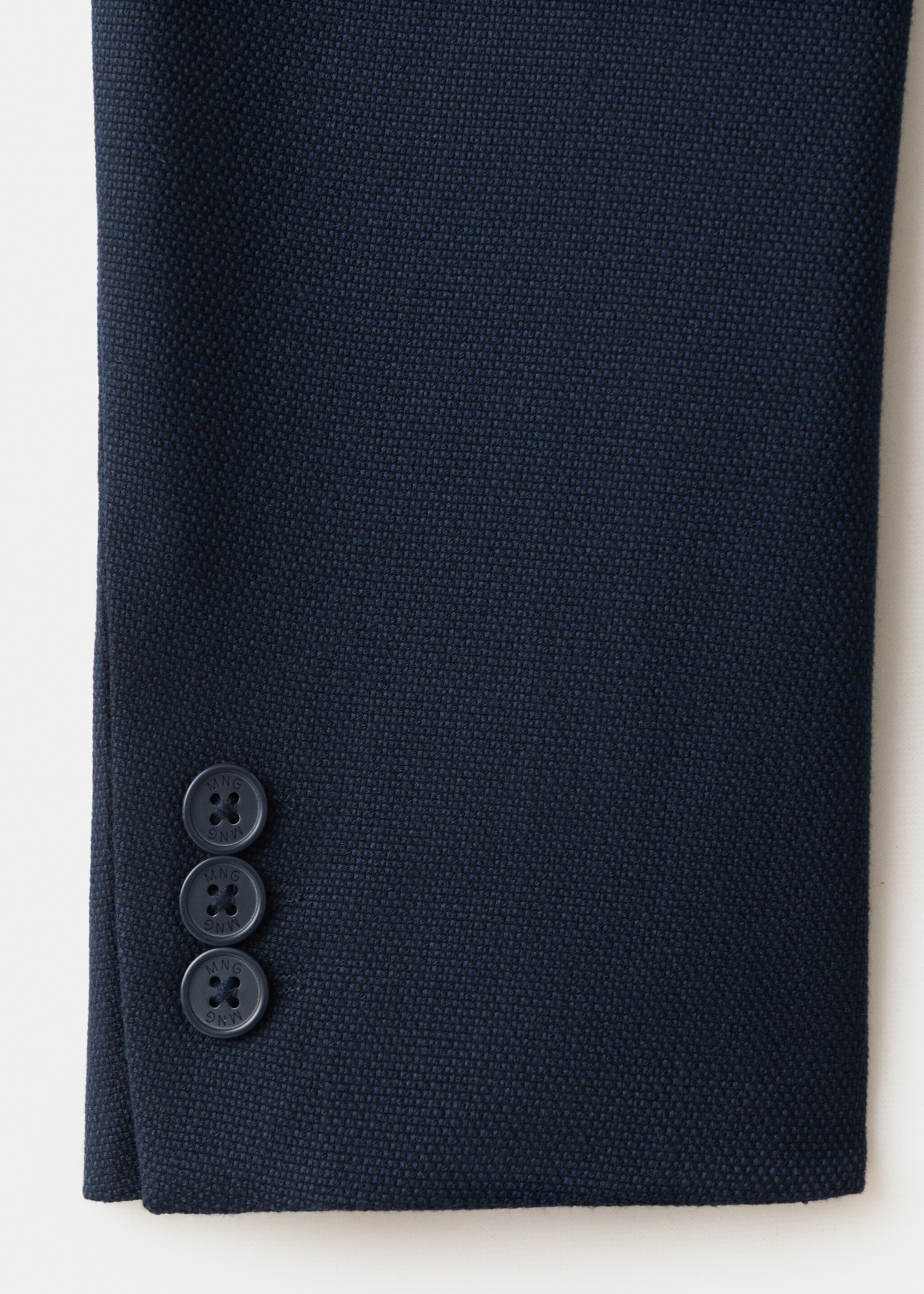 Straight-fit suit jacket - Details of the article 0, Navy. Ref: 27071315-01.