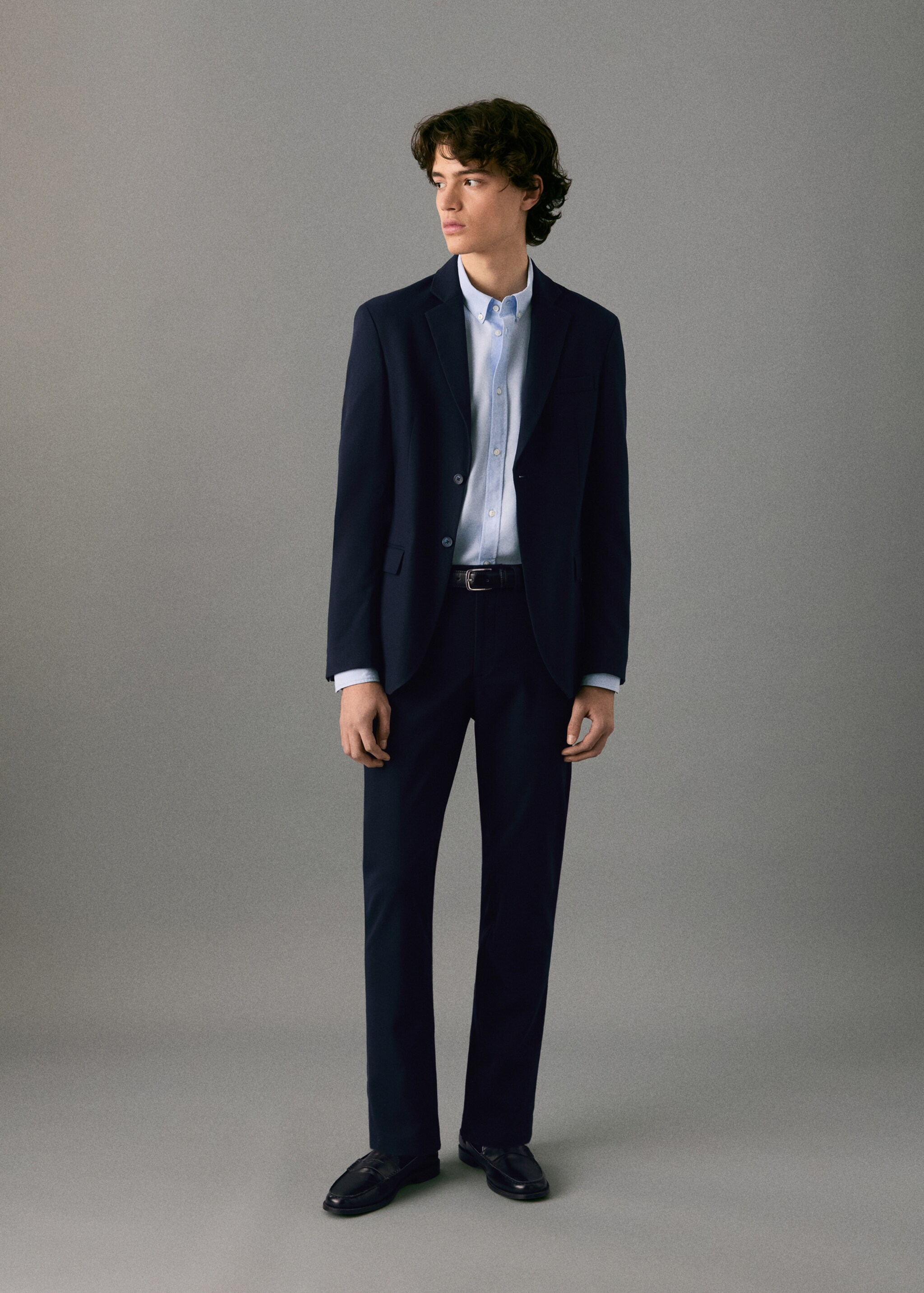 Straight-fit suit jacket - General plane, Navy. Ref: 27071315-01.