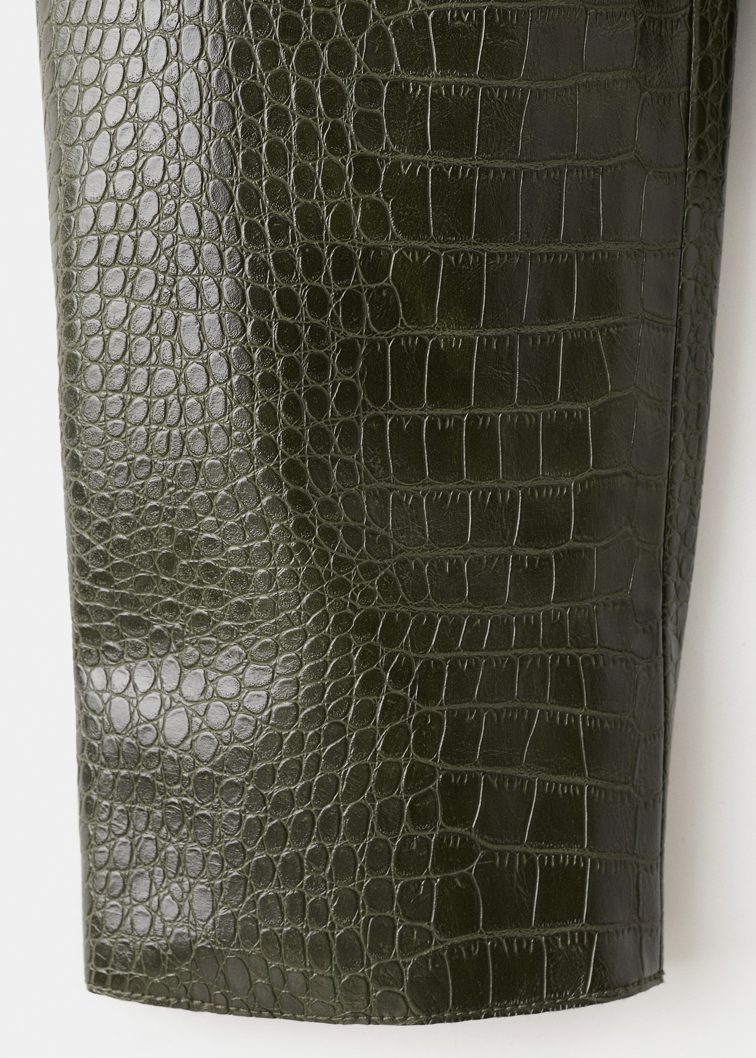 Croc-effect faux leather jacket - Details of the article 0