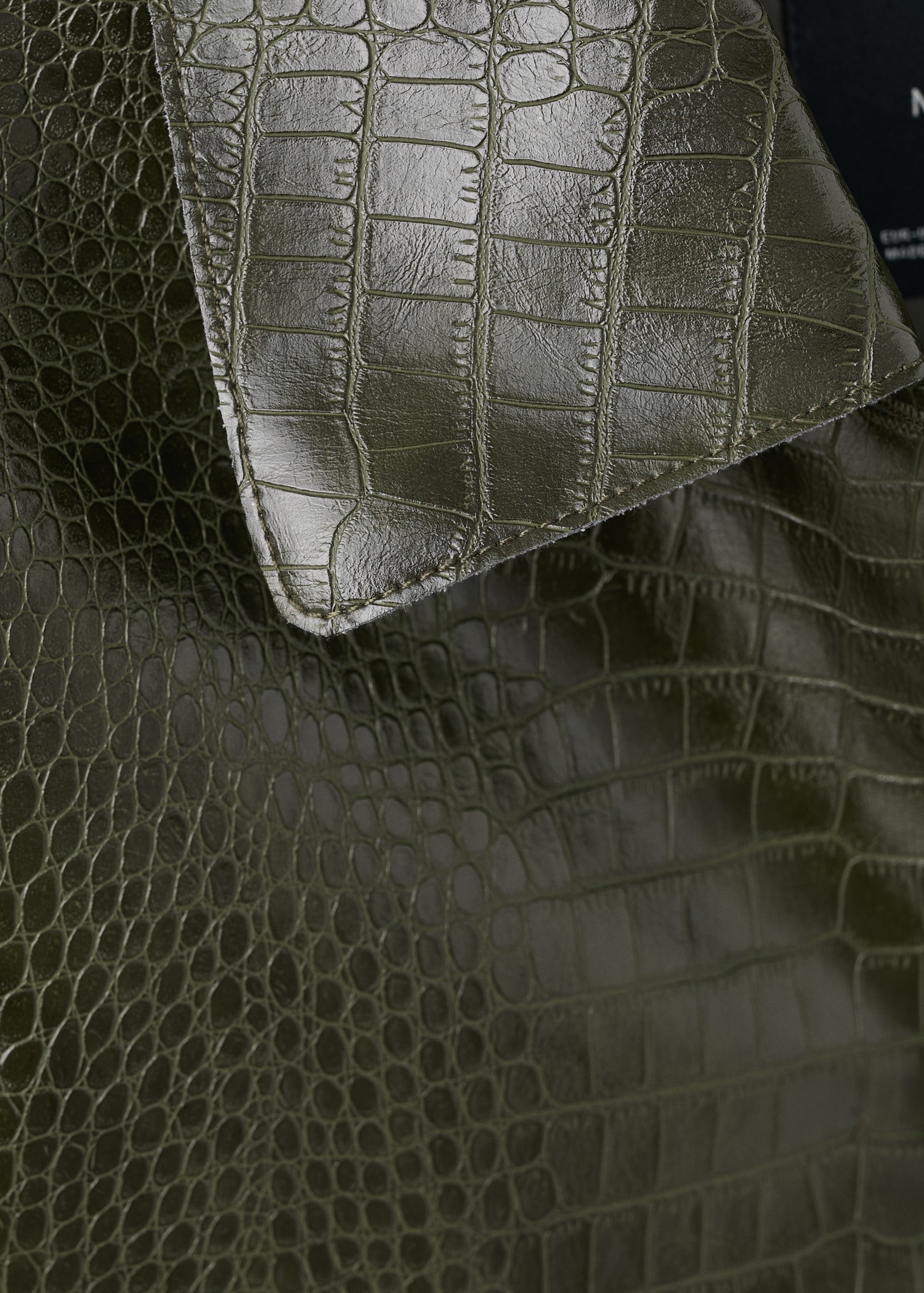 Croc-effect faux leather jacket - Details of the article 8