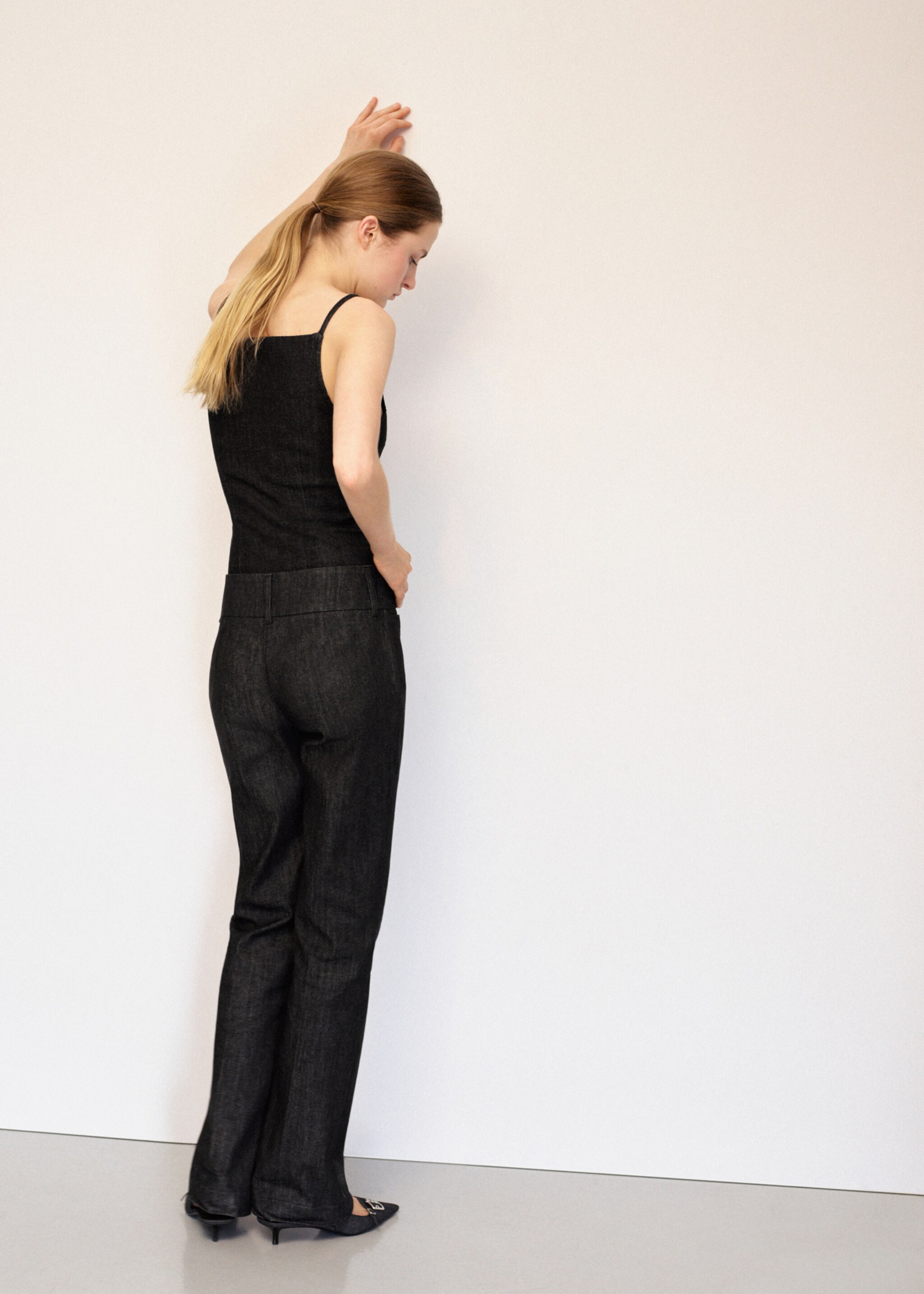 Fitted denim body - Reverse of the article, Black. Ref: 27073341-01.